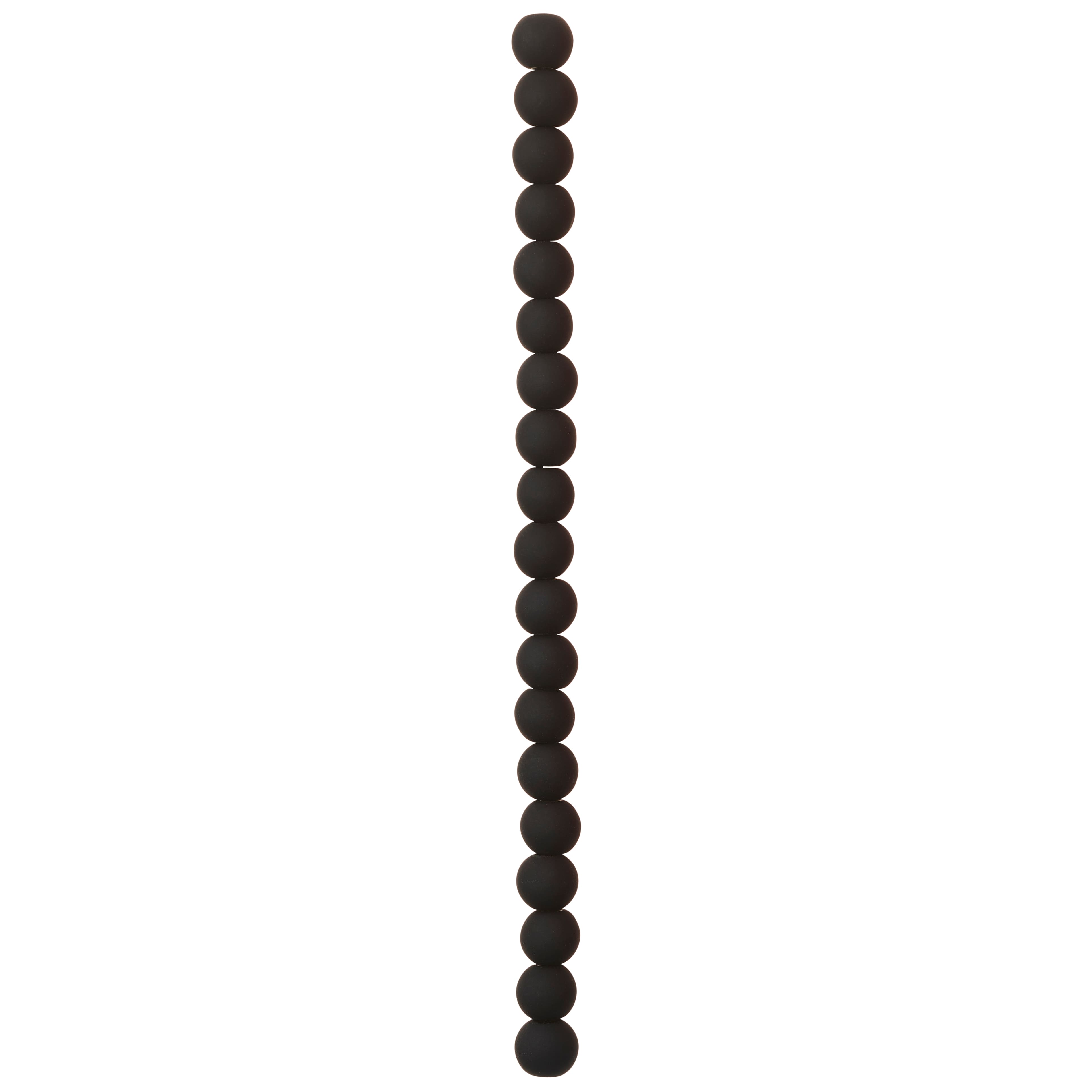 9 Pack: Black Glass Round Beads, 10mm by Bead Landing&#x2122;