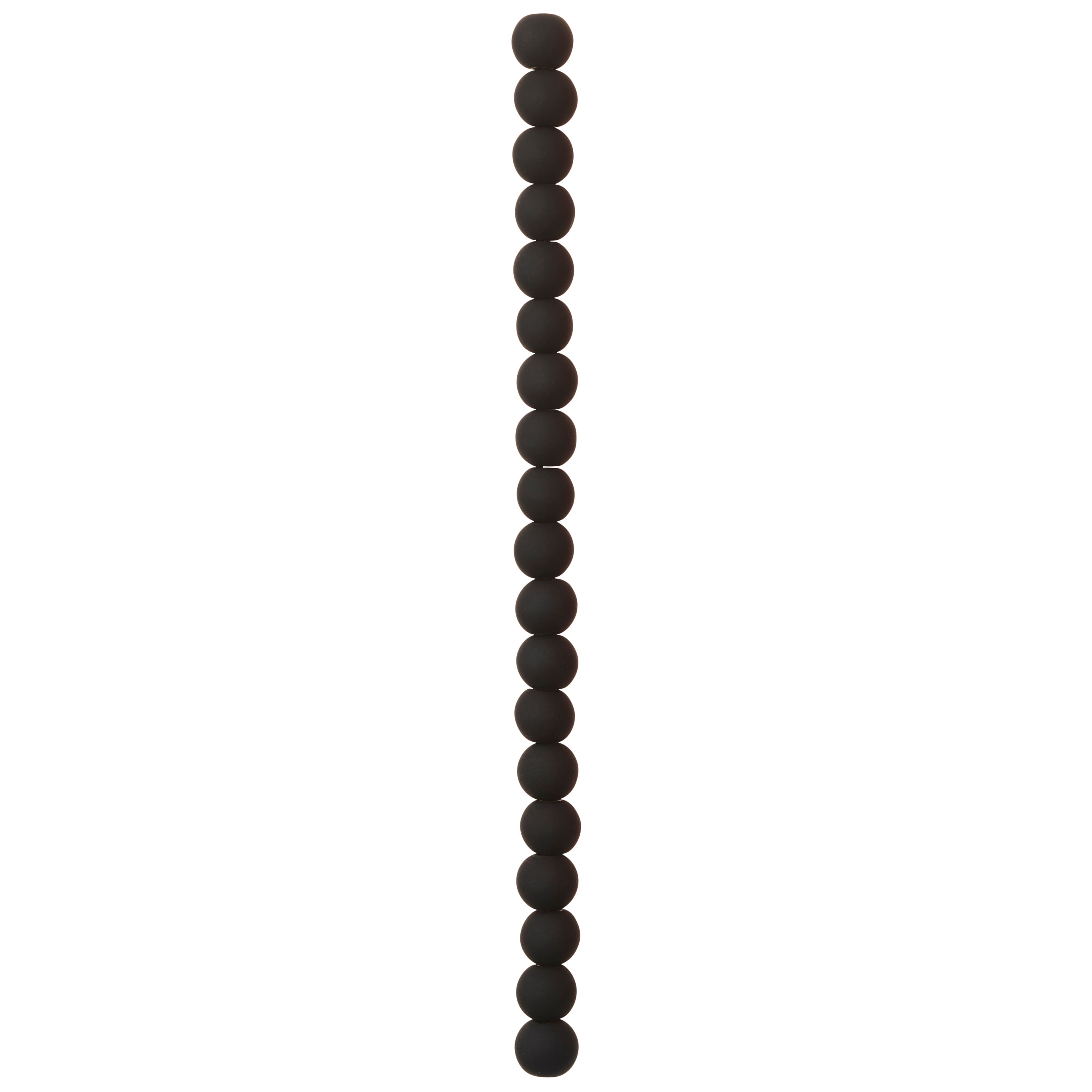 9 Pack: Black Glass Round Beads, 10mm by Bead Landing™
