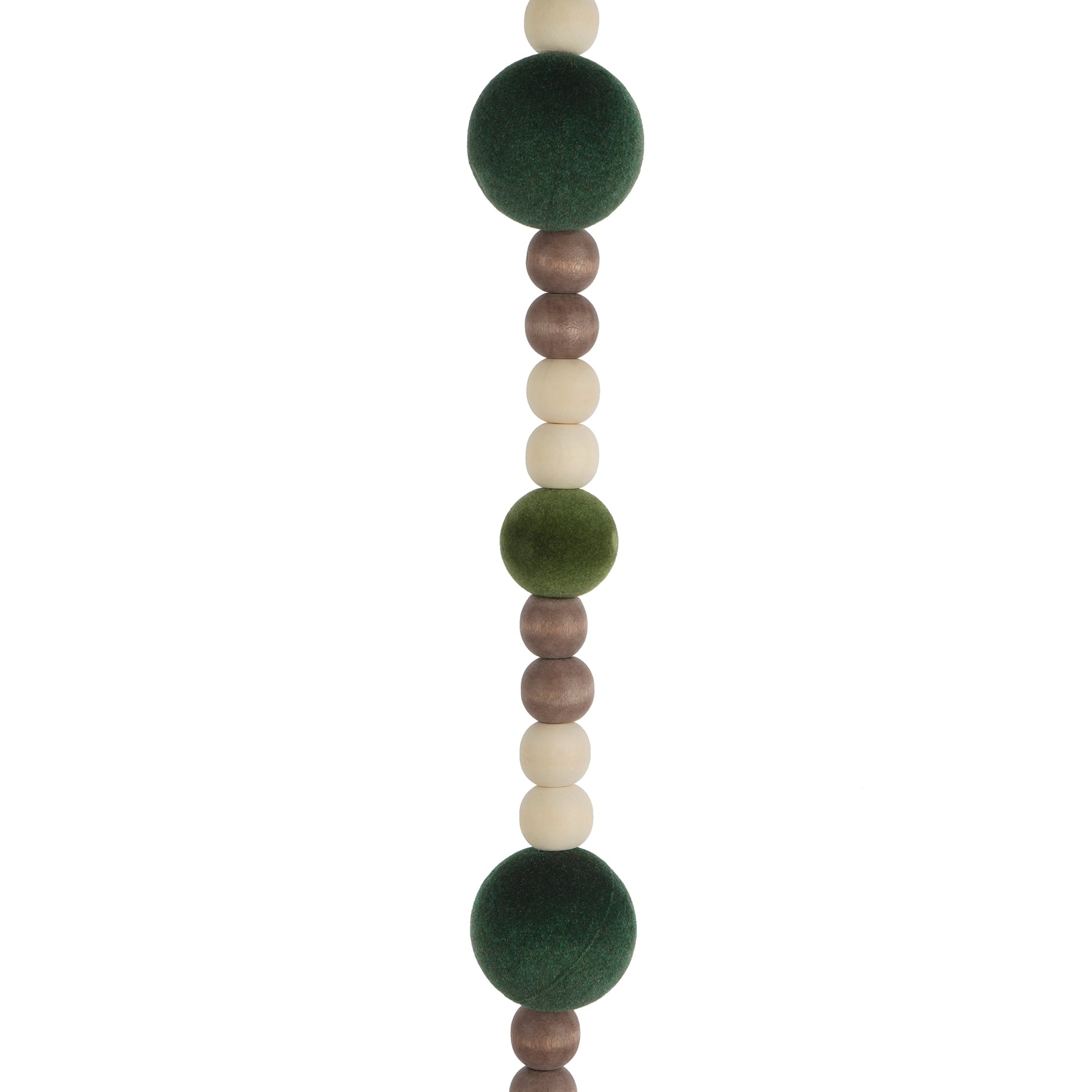 6ft. Green &#x26; Cream Wood Bead Garland by Ashland&#xAE;