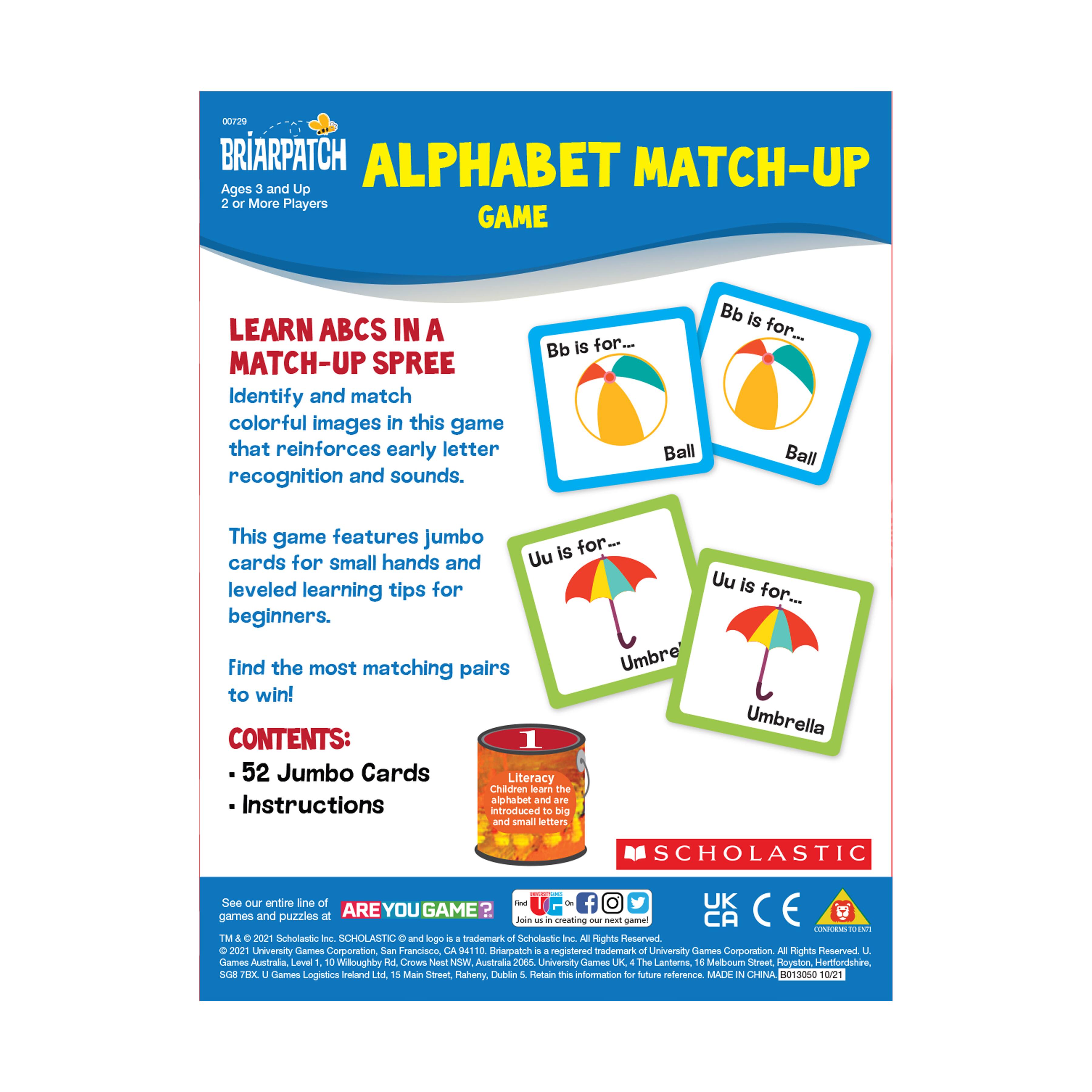 Scholastic Alphabet Match-Up Game