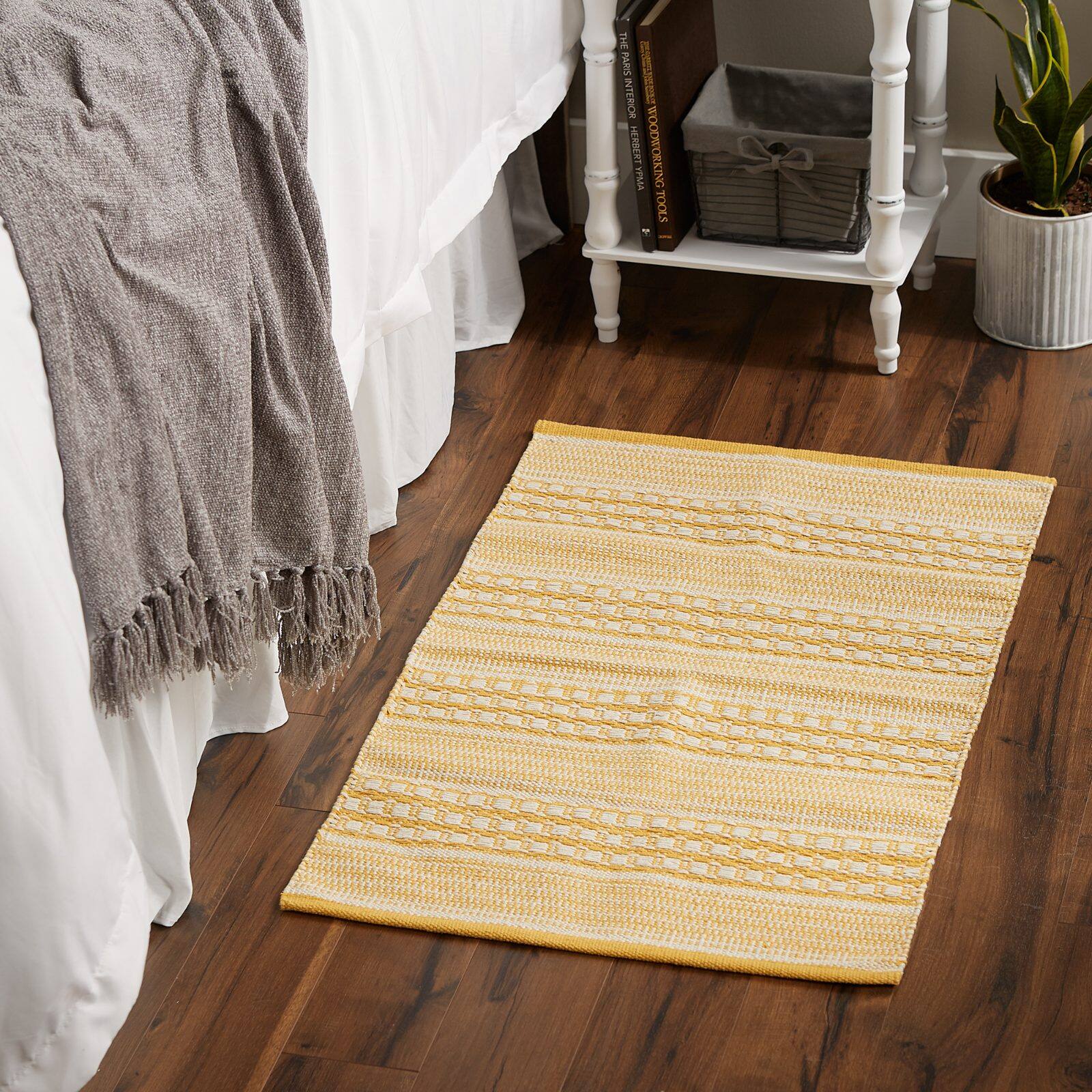 DII® Honey Gold Dobby Stripe Hand-Loomed Rug, 2ft. x 3ft.