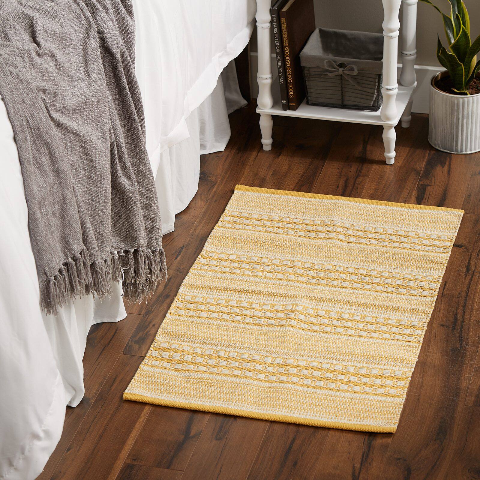 DII&#xAE; Honey Gold Dobby Stripe Hand-Loomed Rug, 2ft. x 3ft.