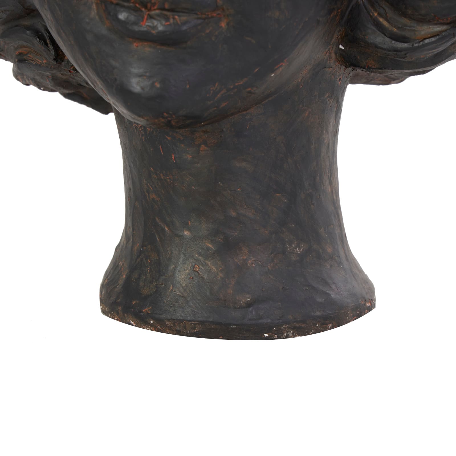14&#x22; Bronze Woman Head &#x26; Butterflies Planter