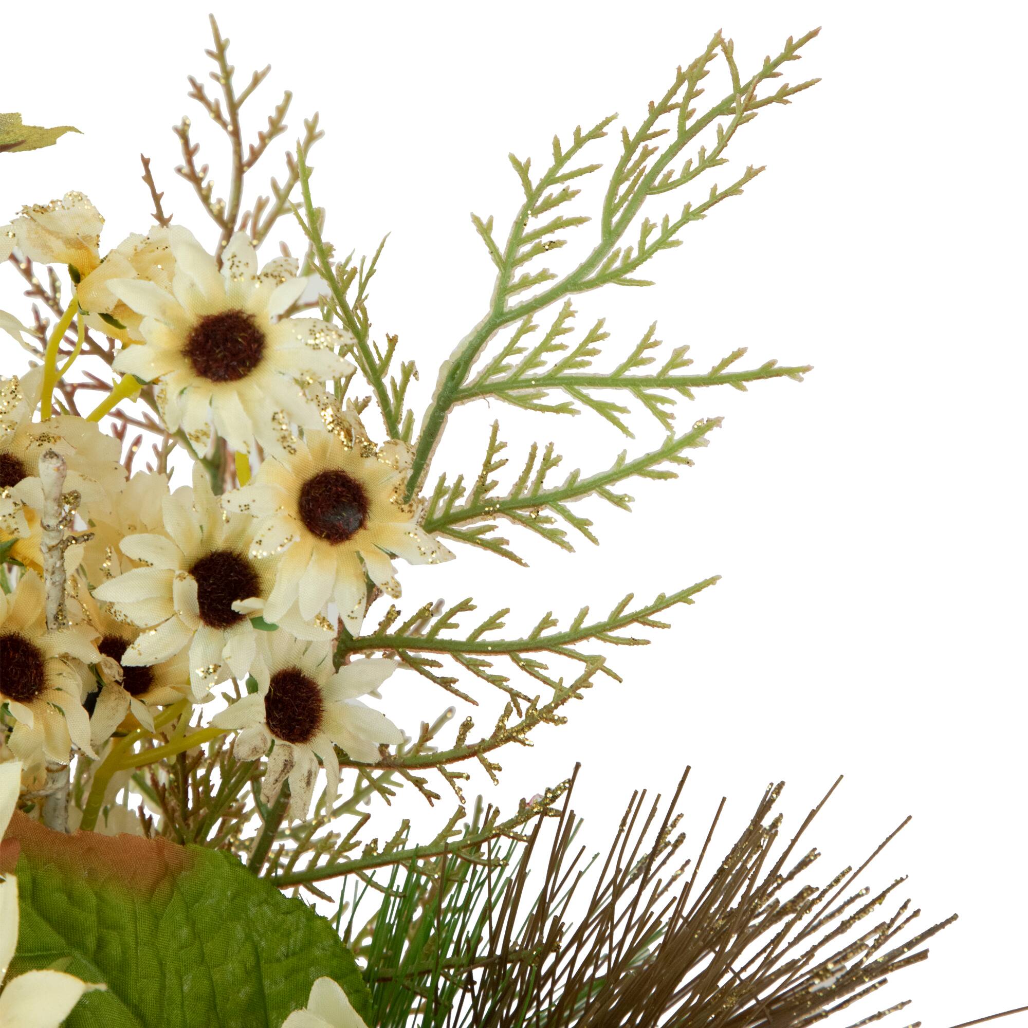 16&#x22; Sunflowers &#x26; Berries Artificial Fall Harvest Floral Decoration