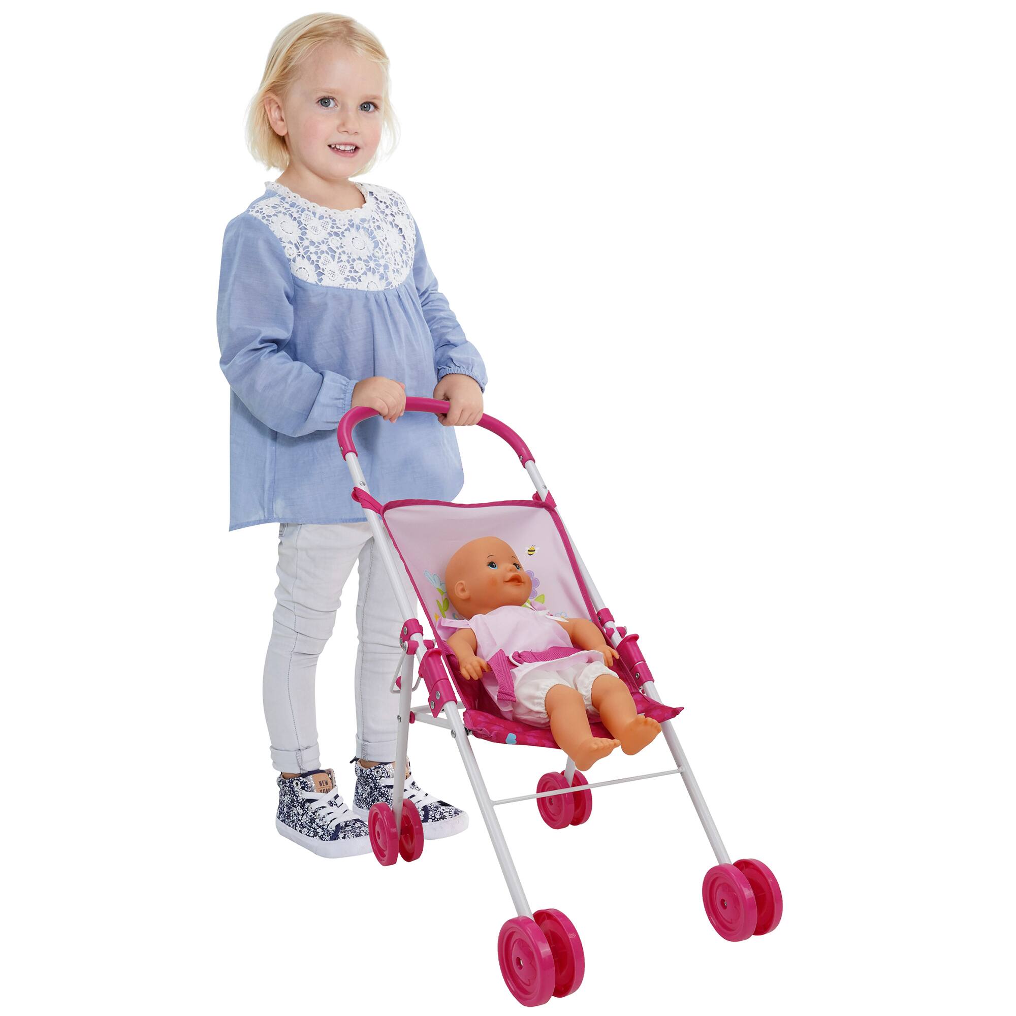 509 Crew Garden Stroll n&#x27; Doll Set with 14&#x27;&#x27; Baby Doll