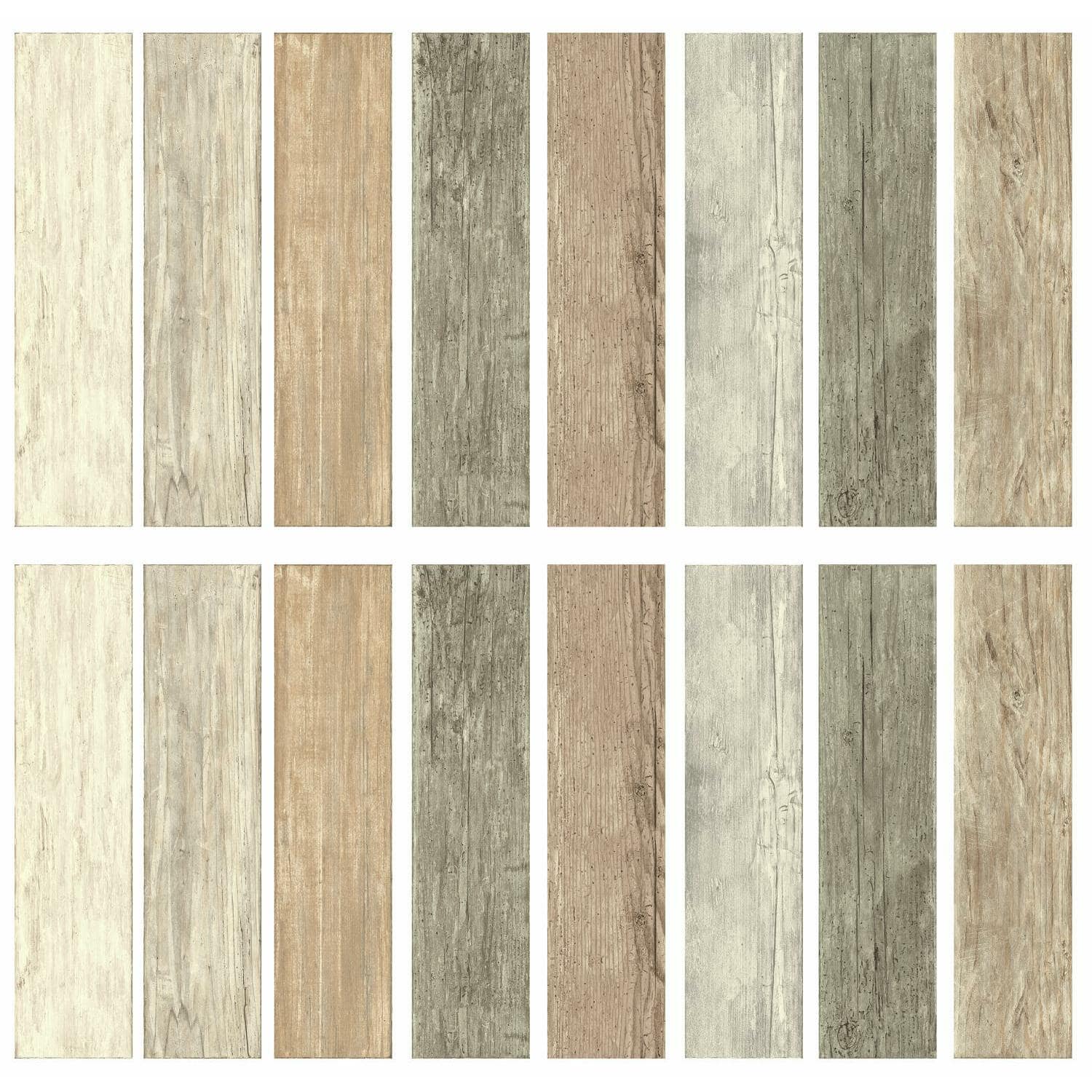 Roommates Distressed Barn Wood Plank Peel & Stick Giant Wall Decals