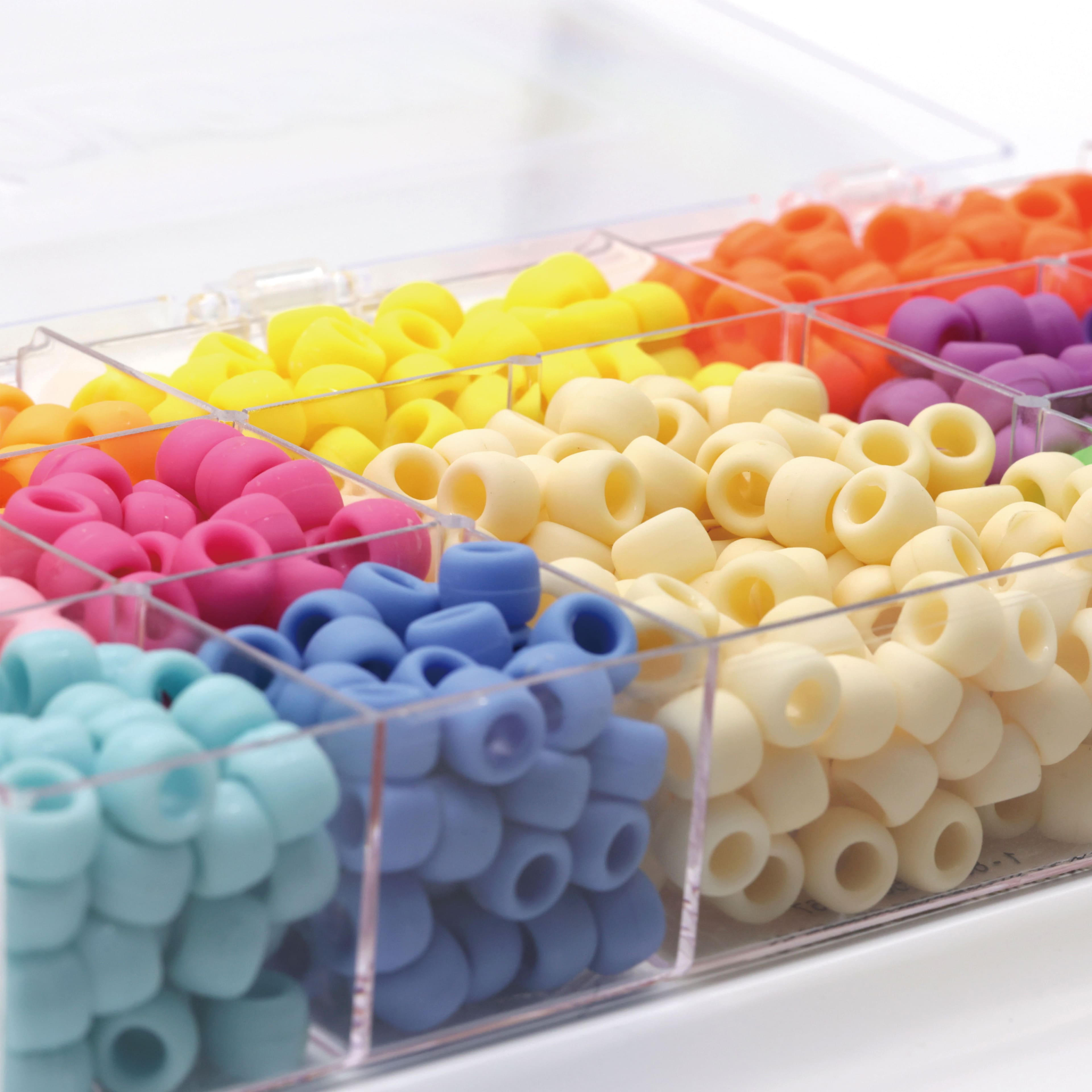 Multicolor Matte Pony Beads by Creatology&#x2122;, 6mm x 9mm