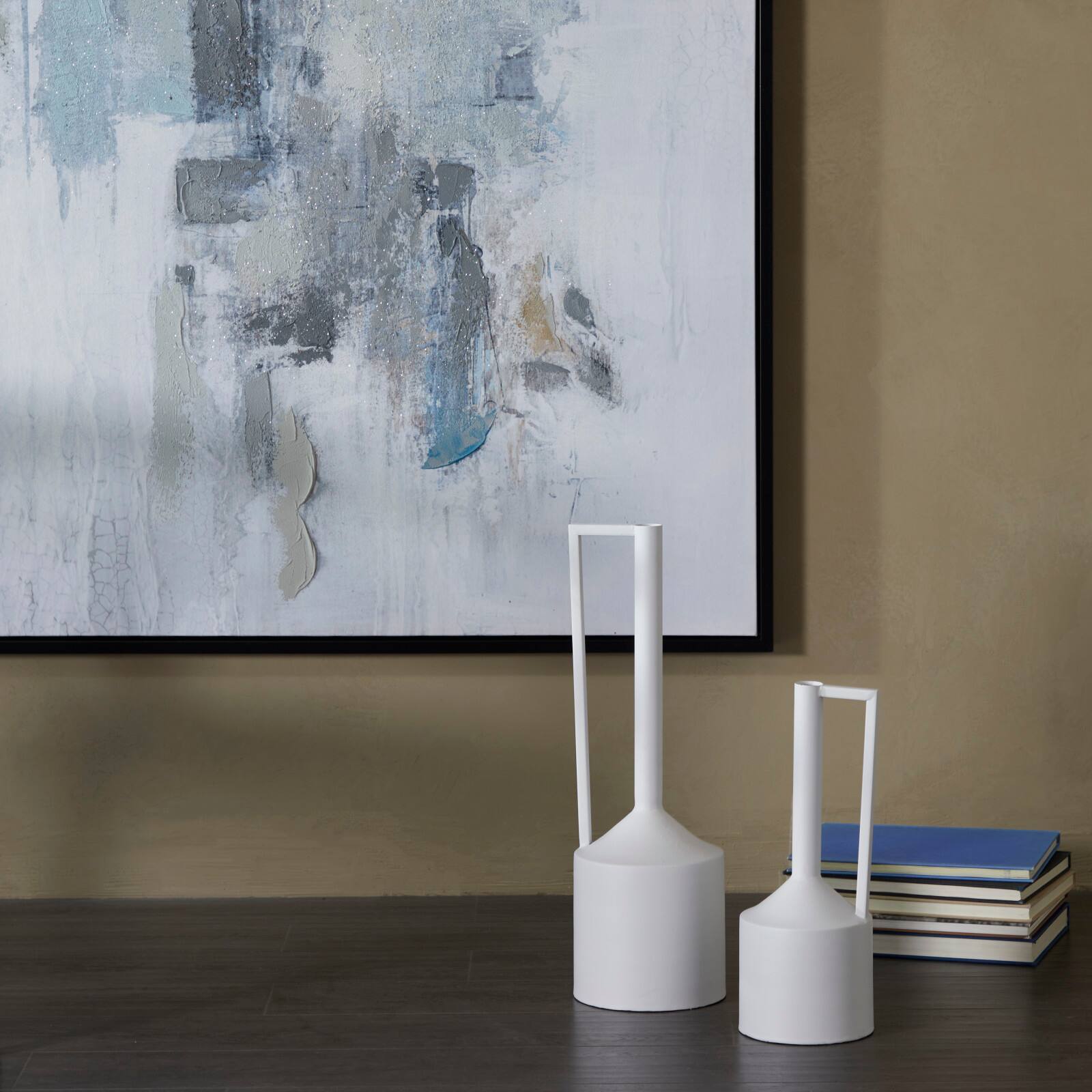 CosmoLiving by Cosmopolitan Metal Vase with Handles Set of 2 22