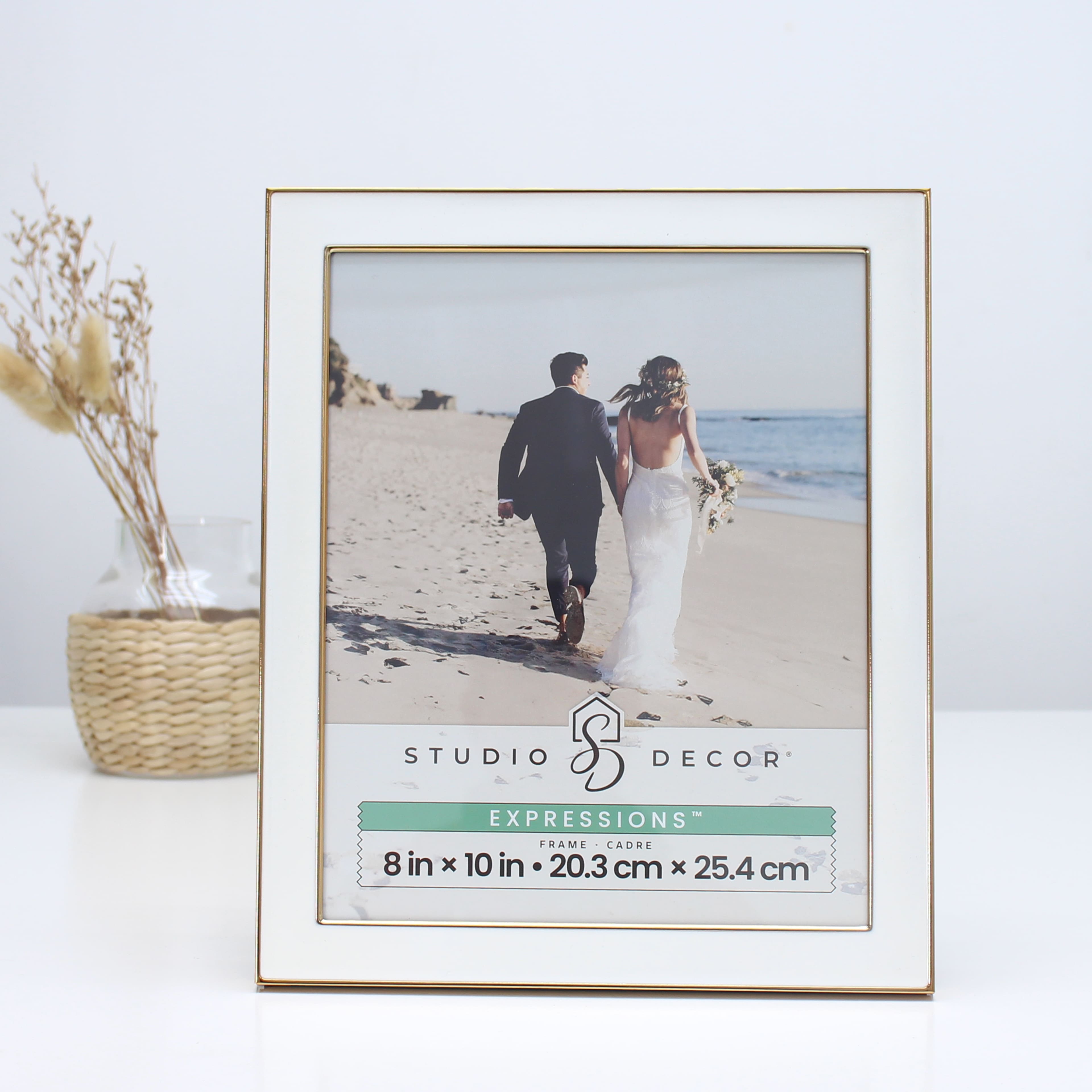 6 Pack: Expressions™ White with Gold Outline Wall Frame by Studio Décor®