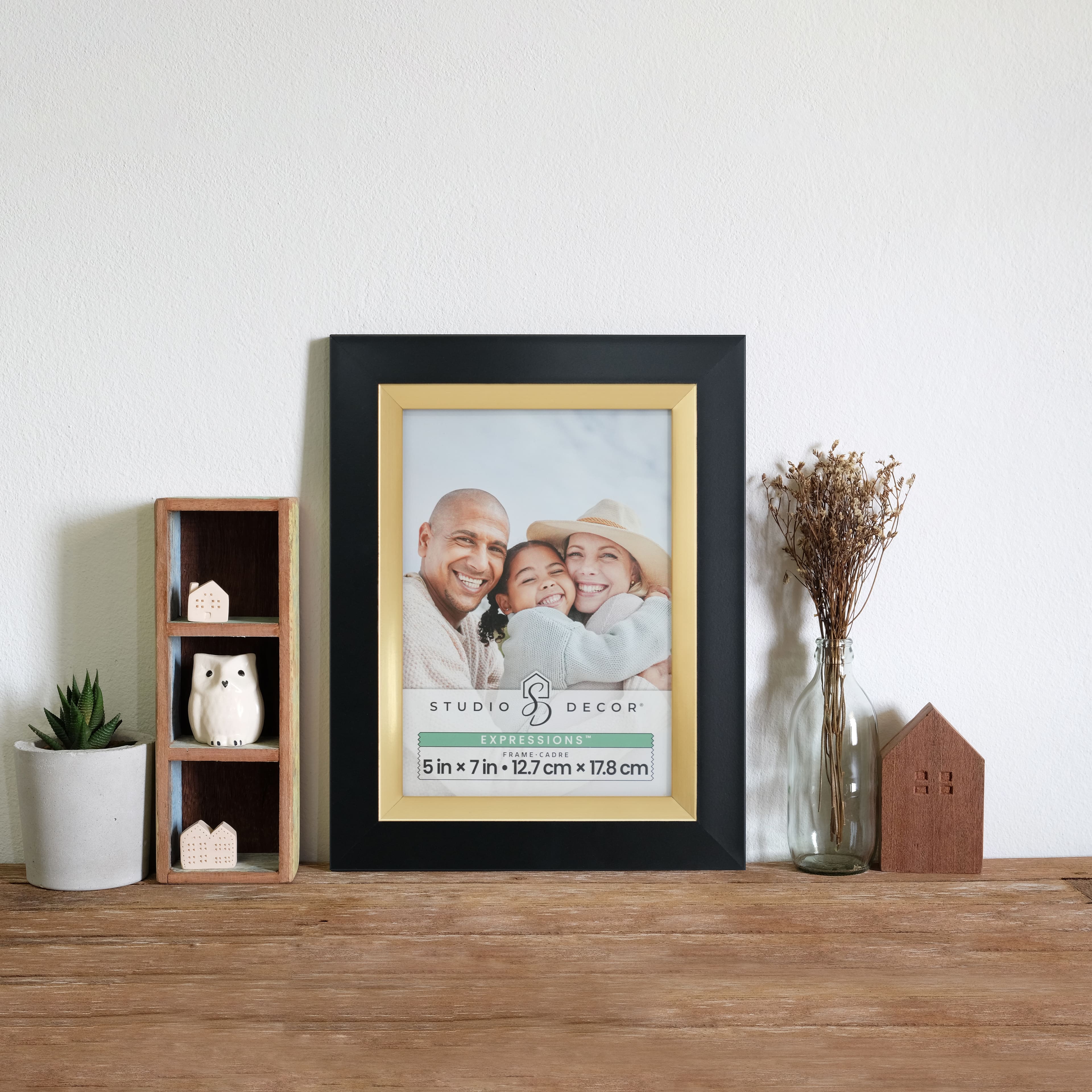 Expressions&#x2122; Black Frame with Gold Inner Trim by Studio D&#xE9;cor&#xAE;