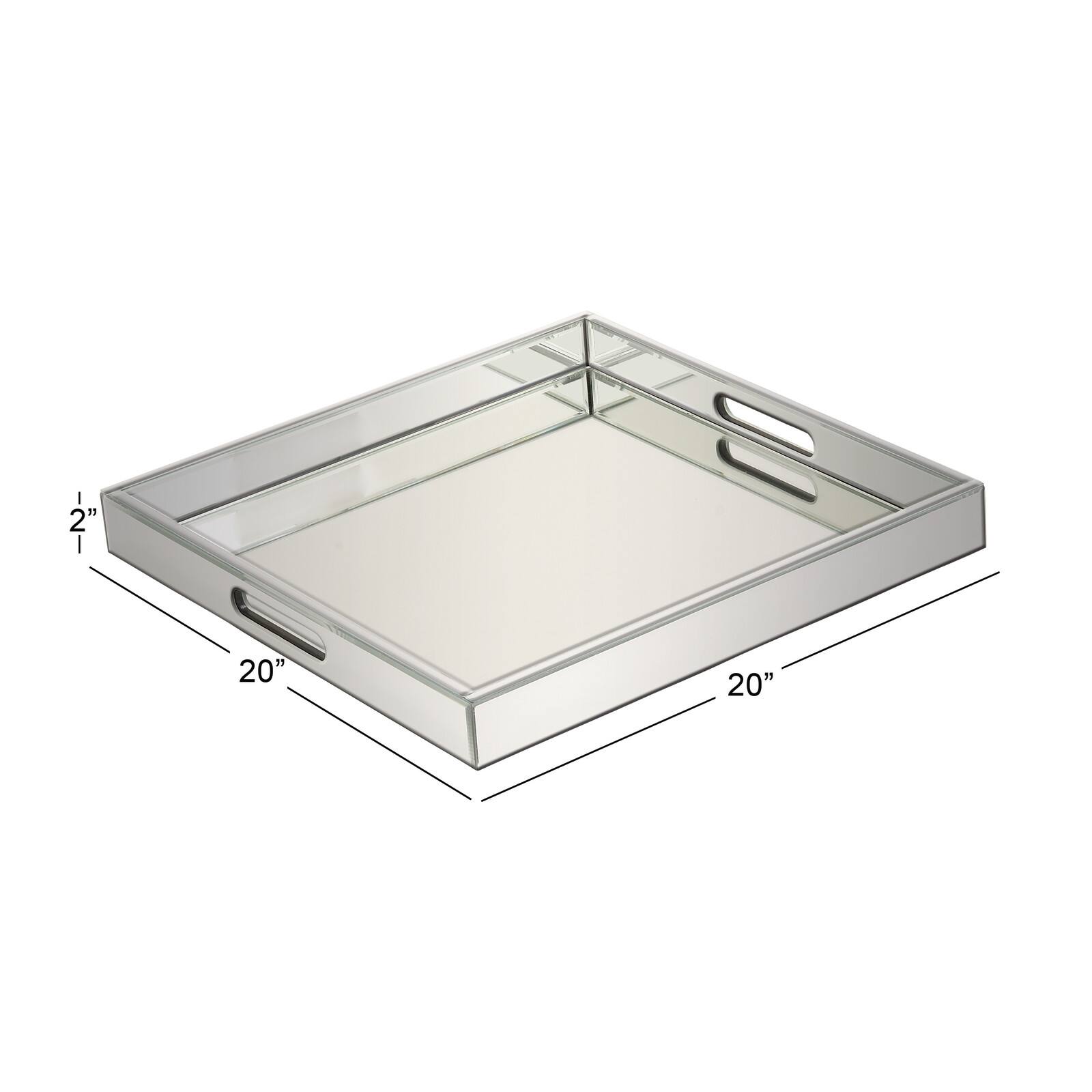 Silver Wood Glam Tray
