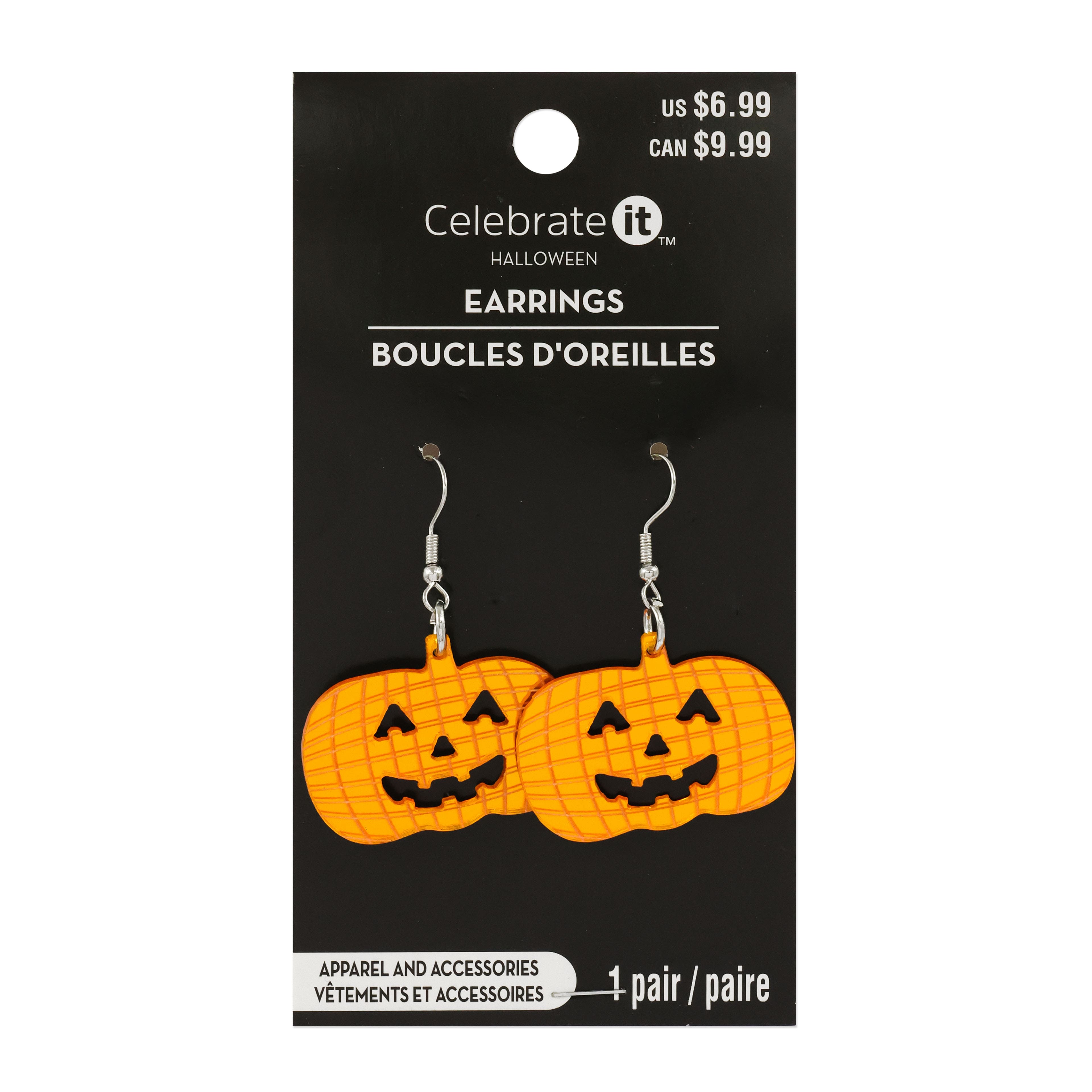 Orange Disco Jack-o&#x27;-Lantern Earrings by Celebrate It&#x2122;