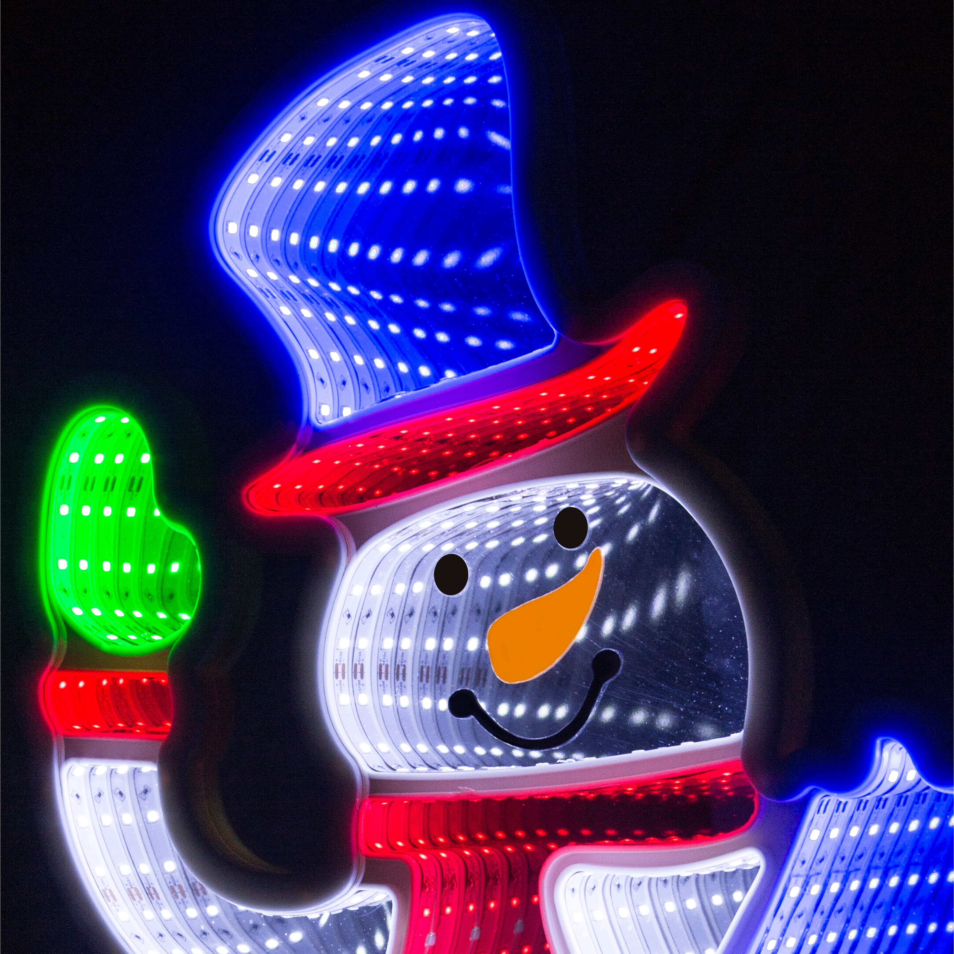 22.5&#x22; LED Infinity Mirror Snowman by Ashland&#xAE;