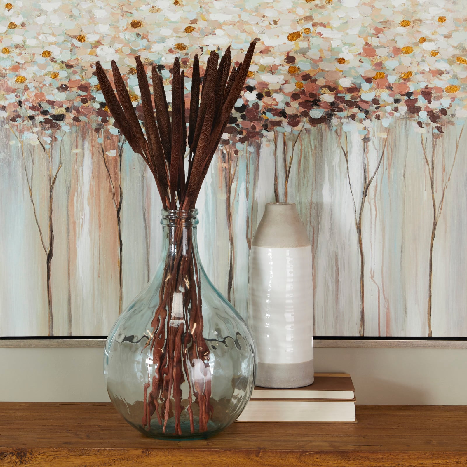 Dried Plant Bunny Tail Natural Foliage with Long Stems