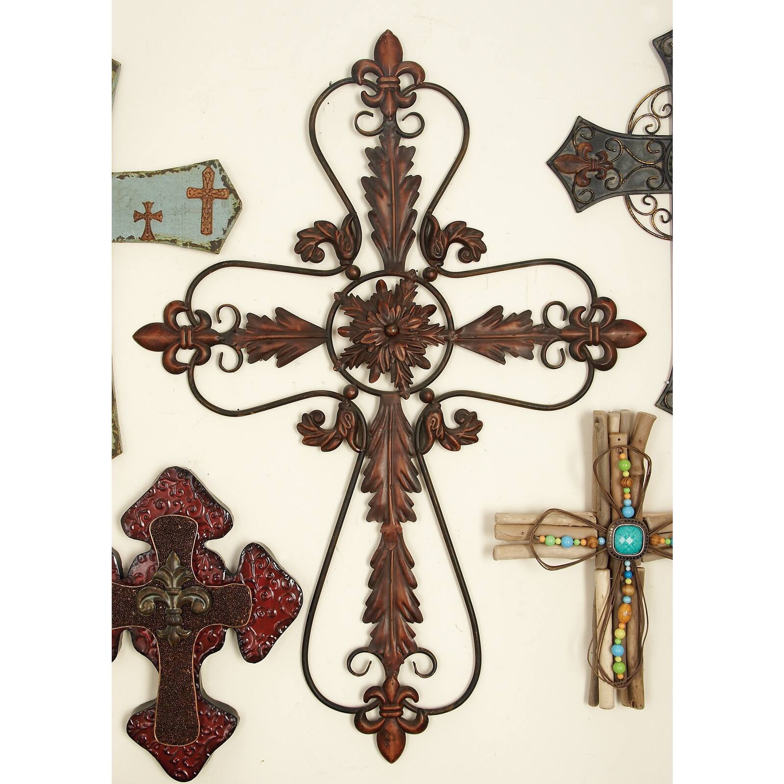 Black Metal Traditional Wall Decor, 37" x 26"