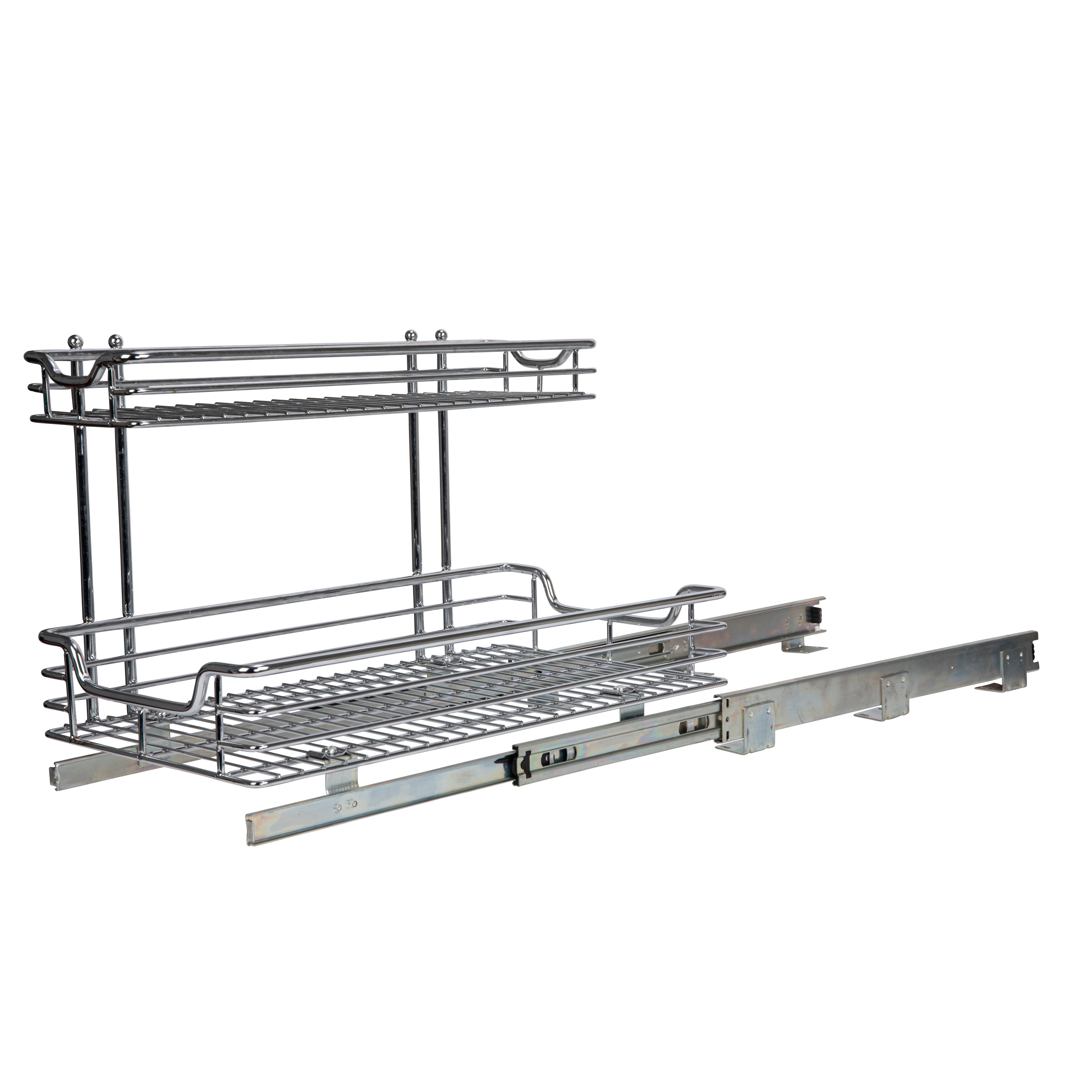 Household Essentials Glidez Chrome 2-Tier Cabinet Organizer