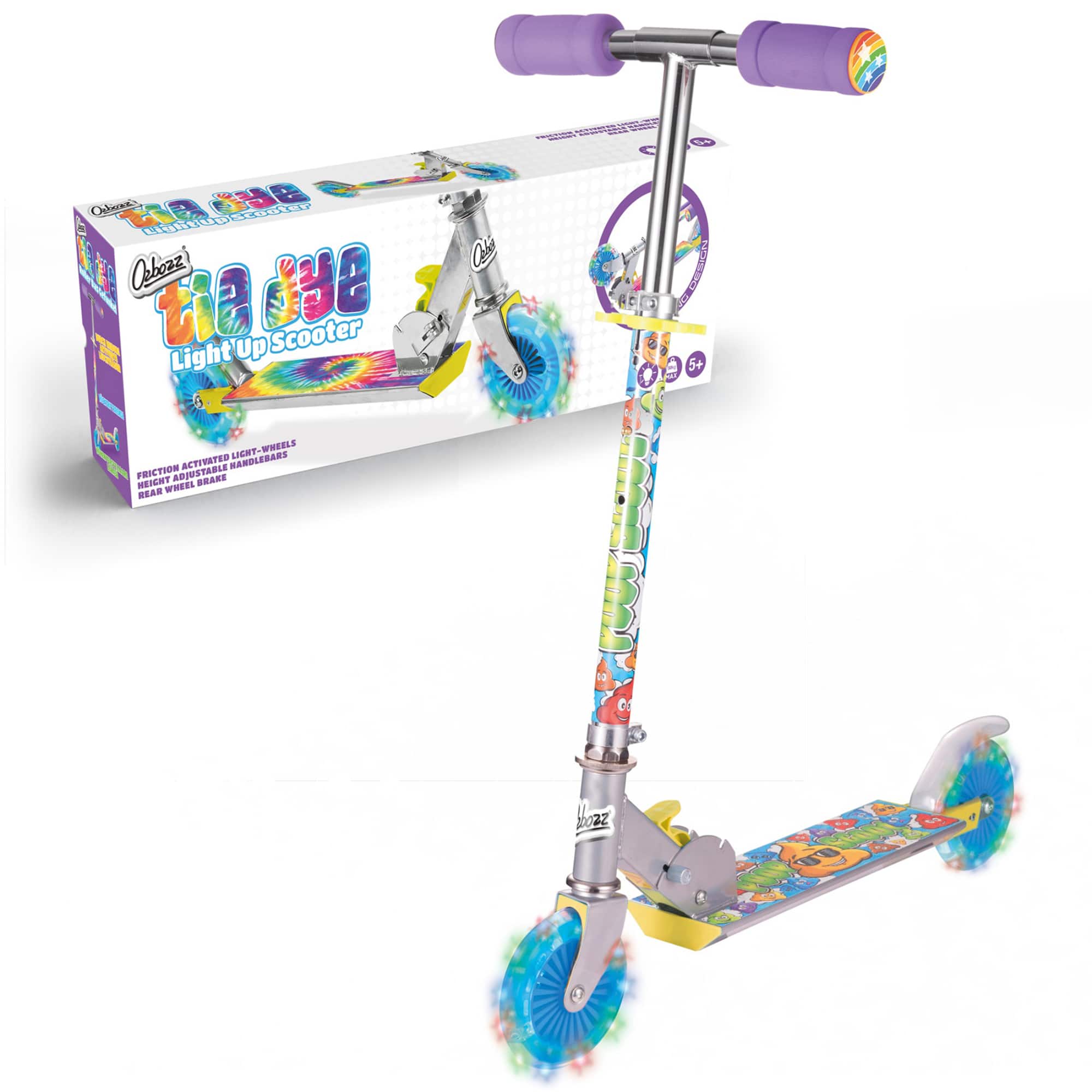 Tie Dye Scooter With Flashing Wheels