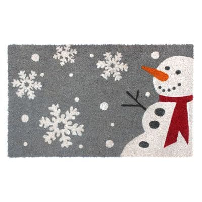 Snowman Mat Blue Rugs Merry Christmas Doormat Winter Door Mat Outdoor &  Indoor Rug for Christmas Decorations 30 X 17