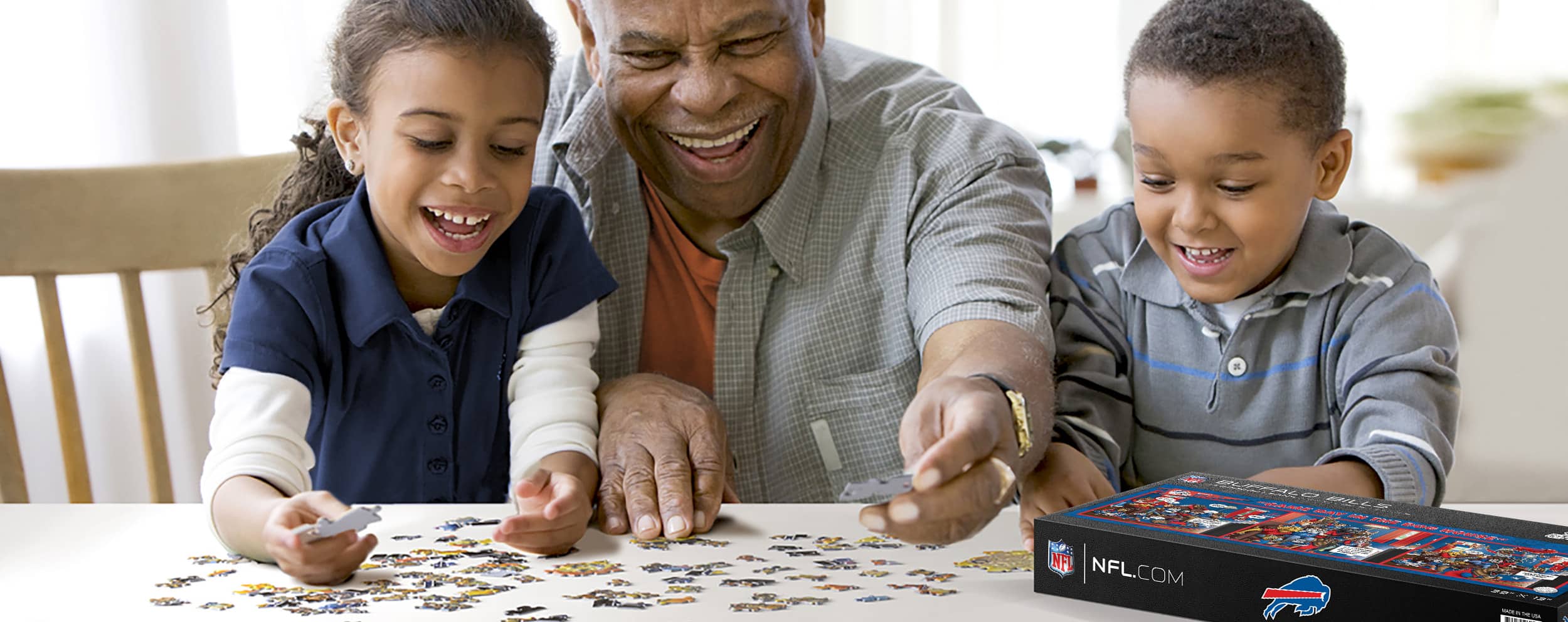 NFL Game Day in the Dog House 1,000 Piece Puzzle