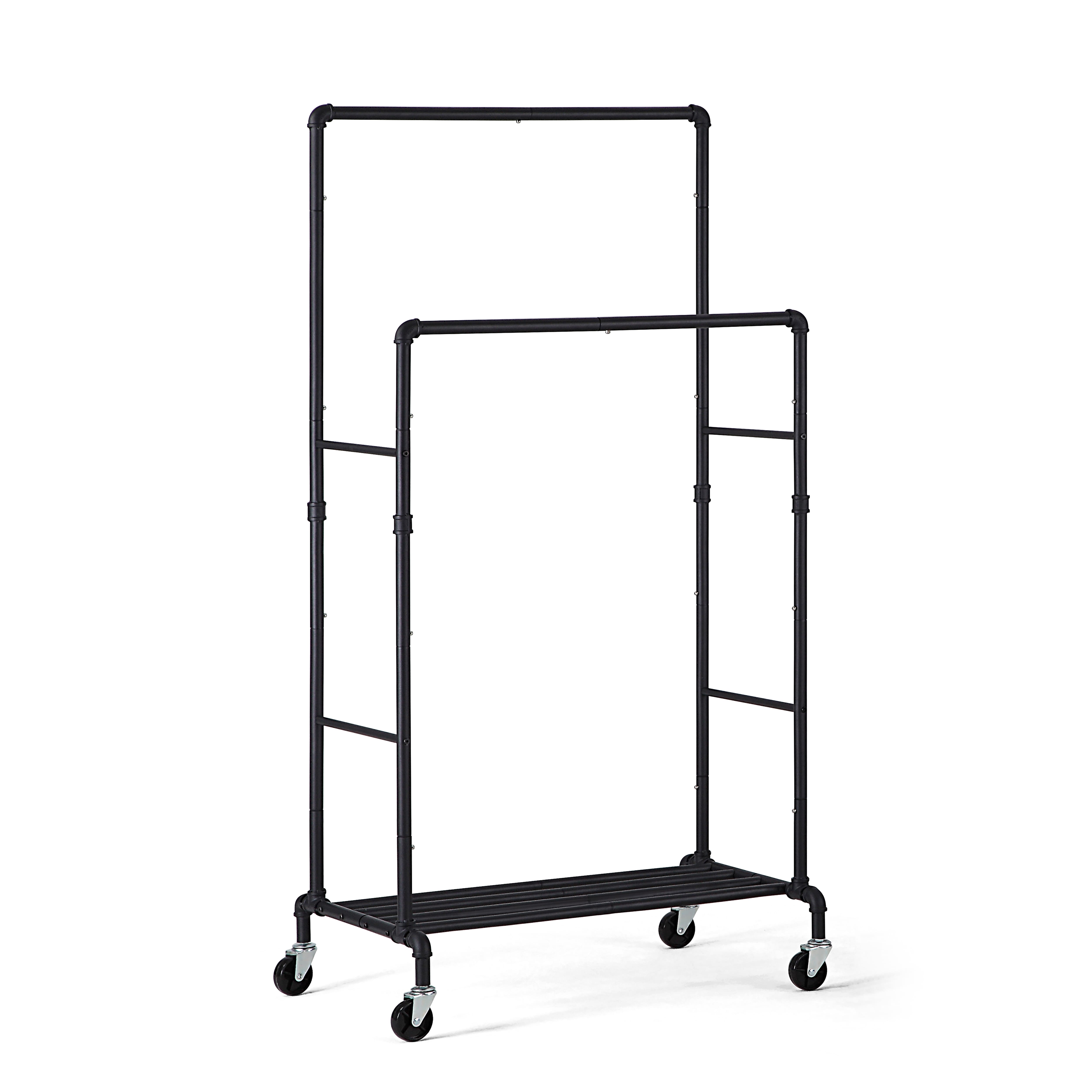 SunnyPoint Black Double Garment Rack