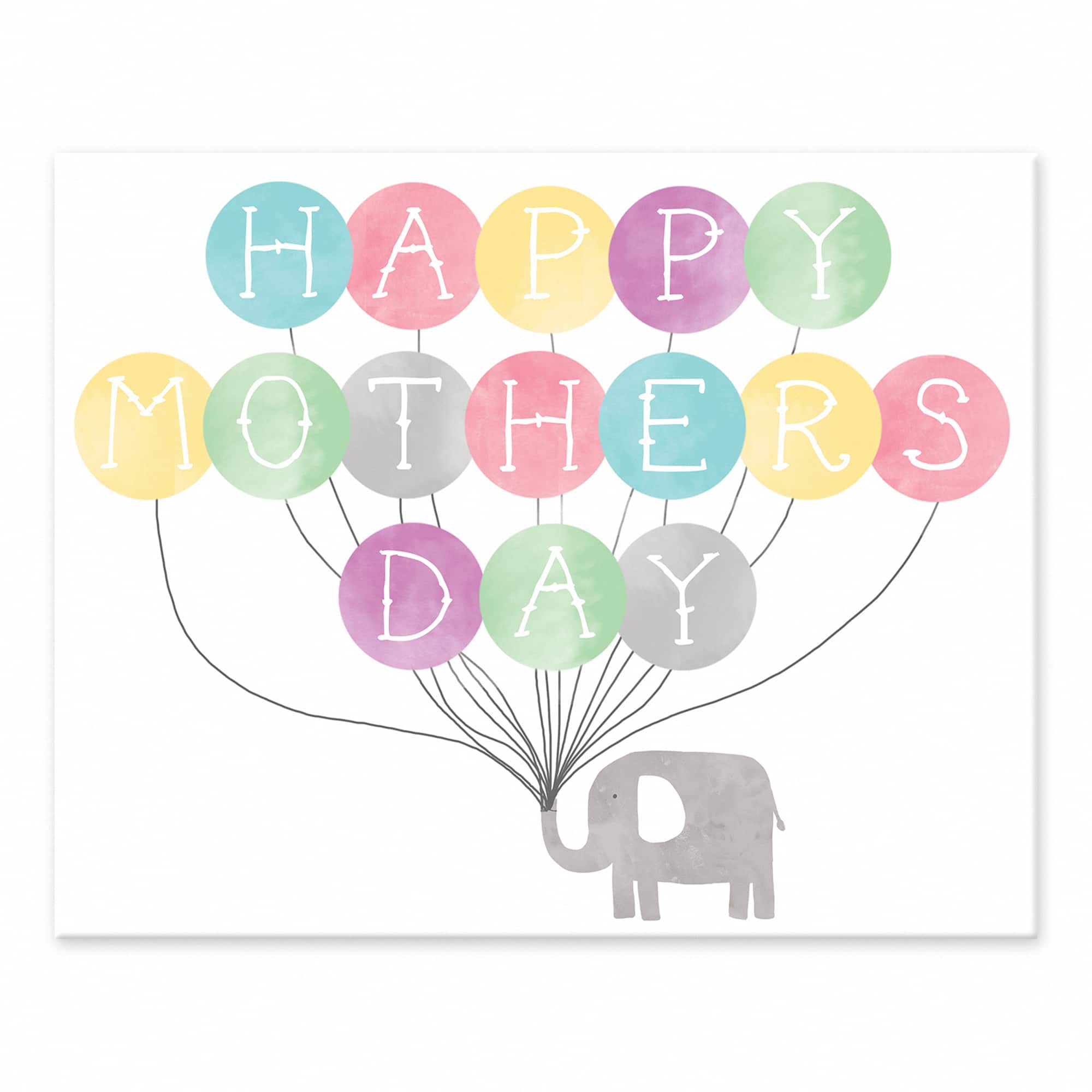 10&#x22; Happy Mother&#x27;s Day Balloons Tabletop Canvas