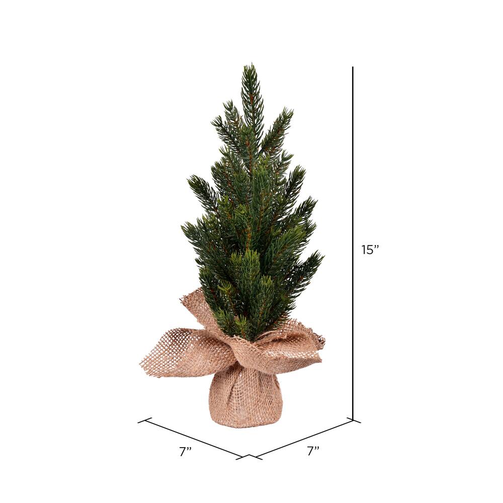 15" Unlit Balsam Fir Sapling Artificial Christmas Tree, 2ct.