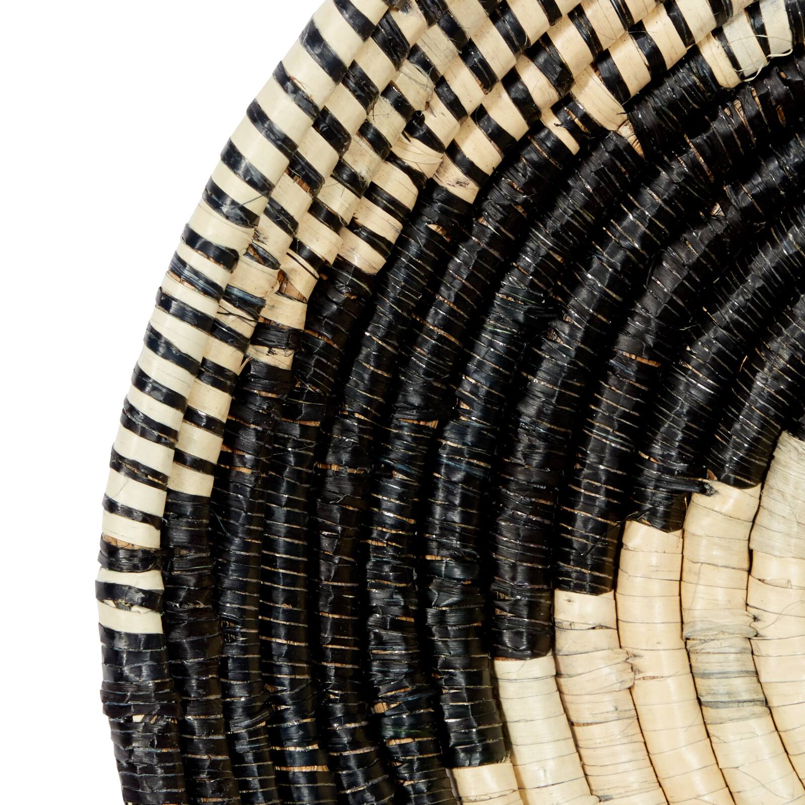 Set of 3 Black Wood Boho Style Wall Decor 20&#x22;, 18&#x22;, 15&#x22;