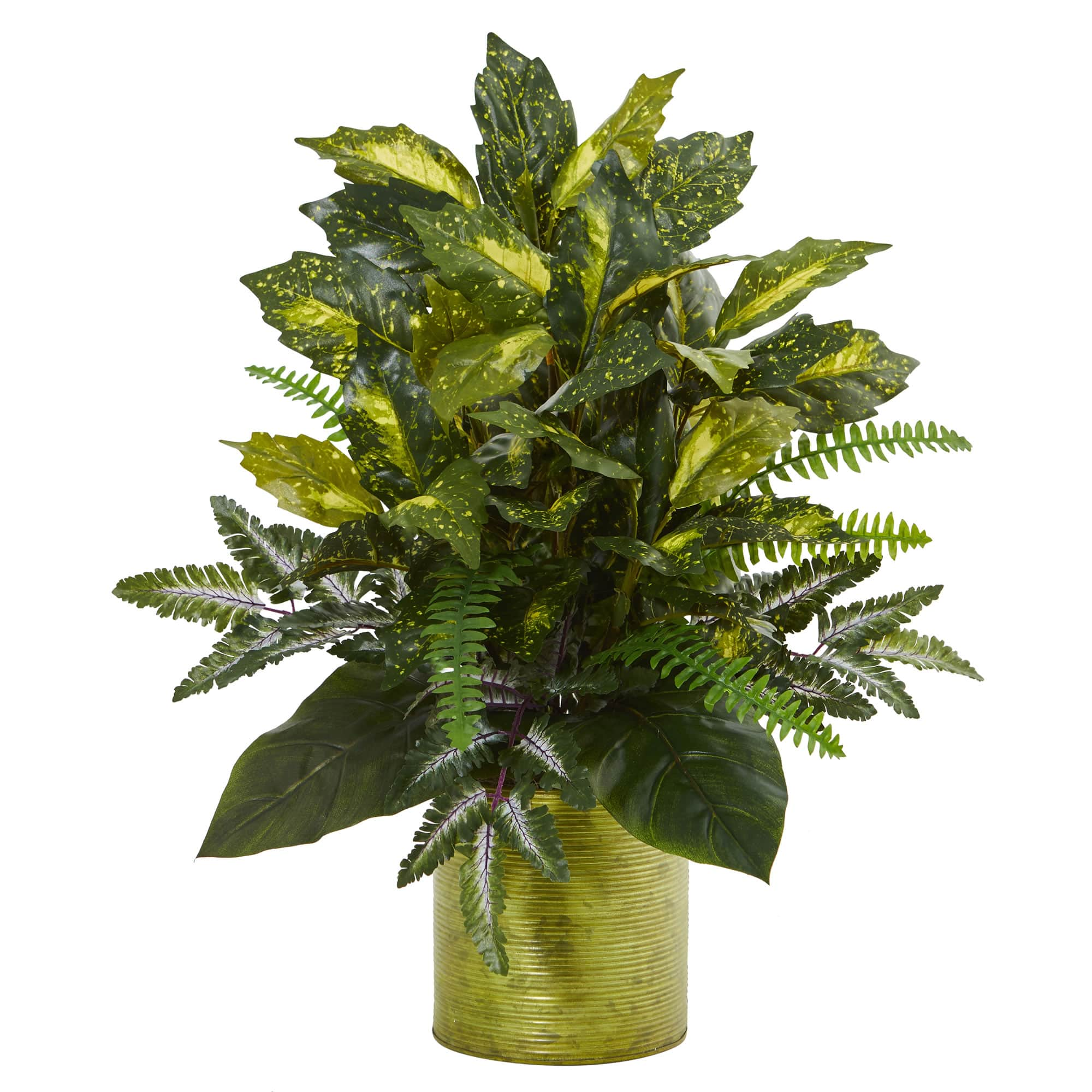 2ft. Mixed Greenery in Tin Planter