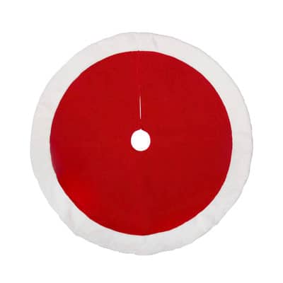 4ft. Classic Red Tree Skirt with White Faux Fur by Ashland® | Michaels