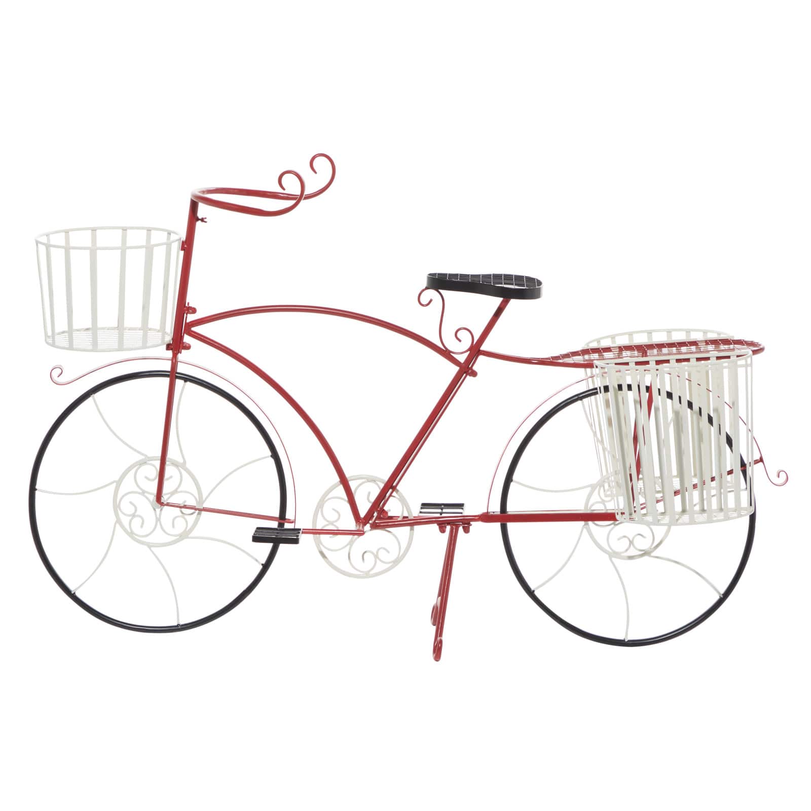 52" Red Metal Farmhouse Bicycle Planter