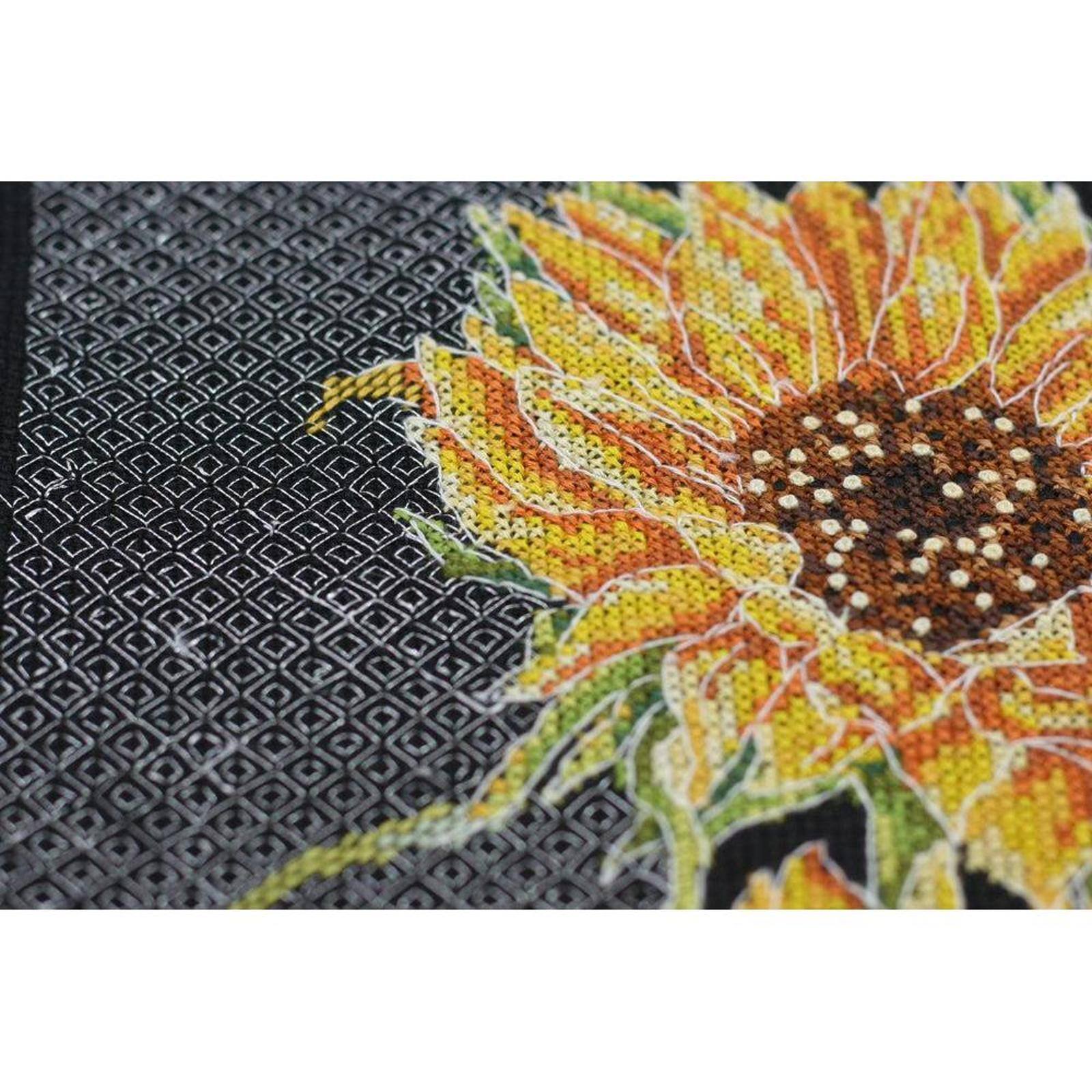 Abris Art Bright Sunflowers Counted Cross Stitch Kit