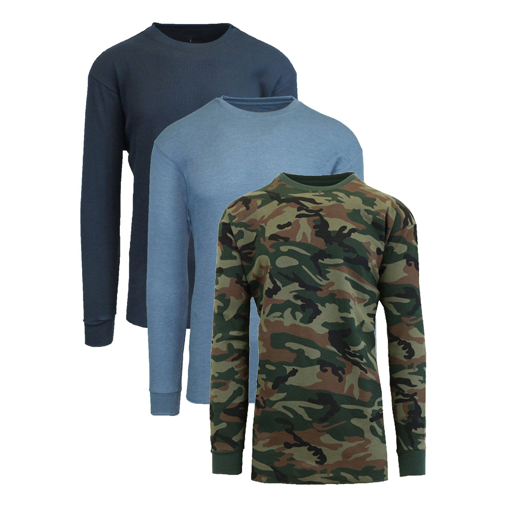 Galaxy by Harvic Long Sleeve Classic Men's Thermal Shirt 3 Pack