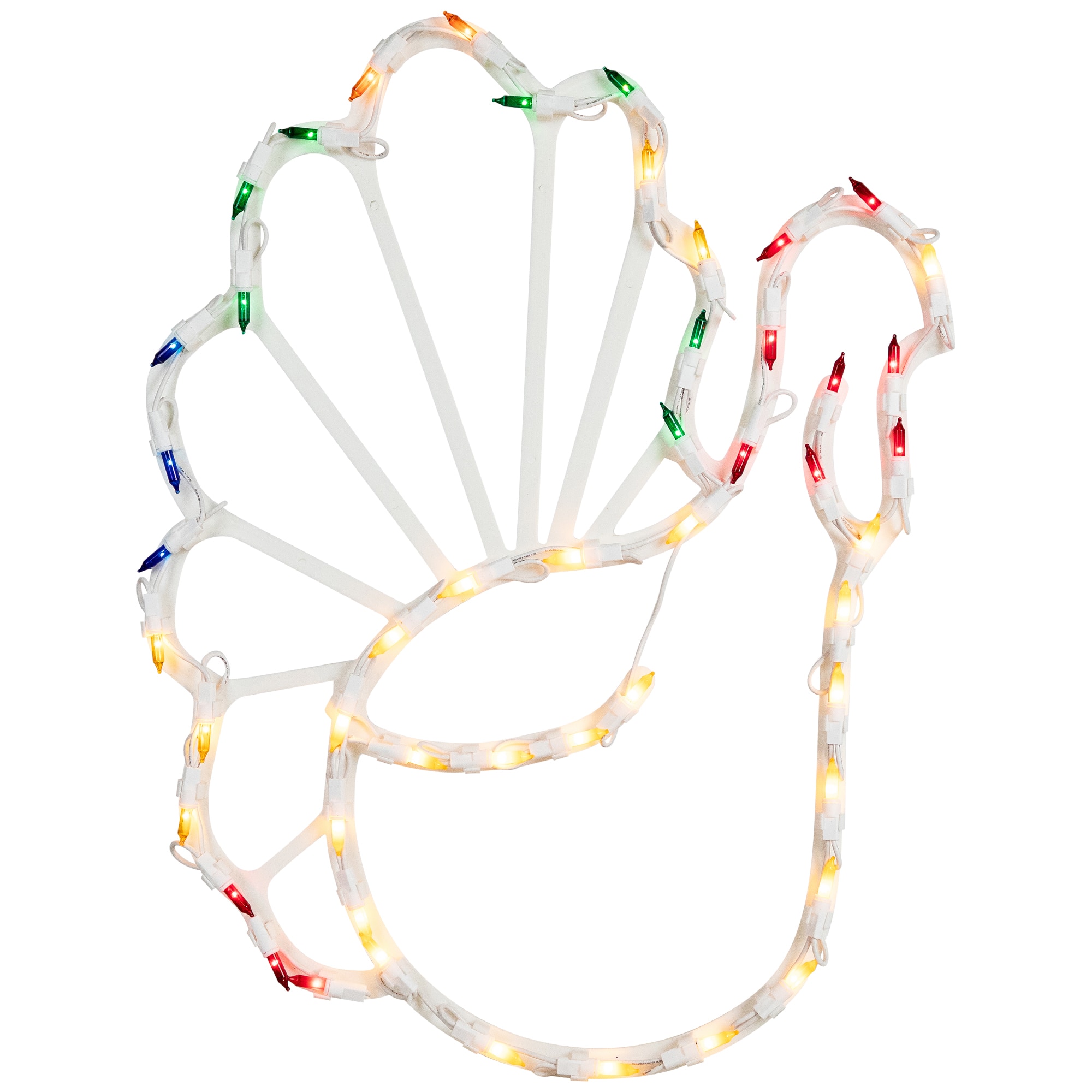 18" Lighted Turkey Thanksgiving Window Silhouette Decoration