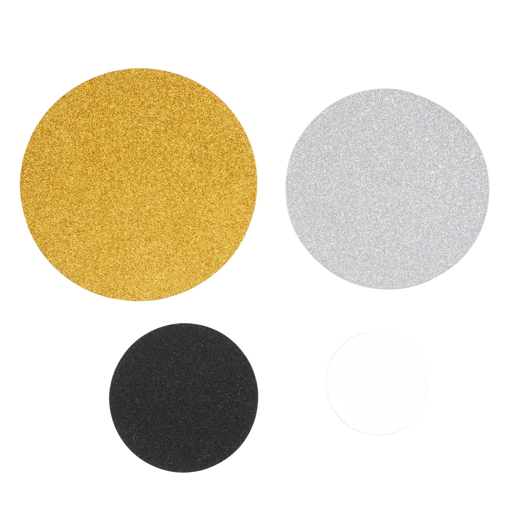 Metallic Glitter Circle Die Cut Shapes by Recollections&#x2122;