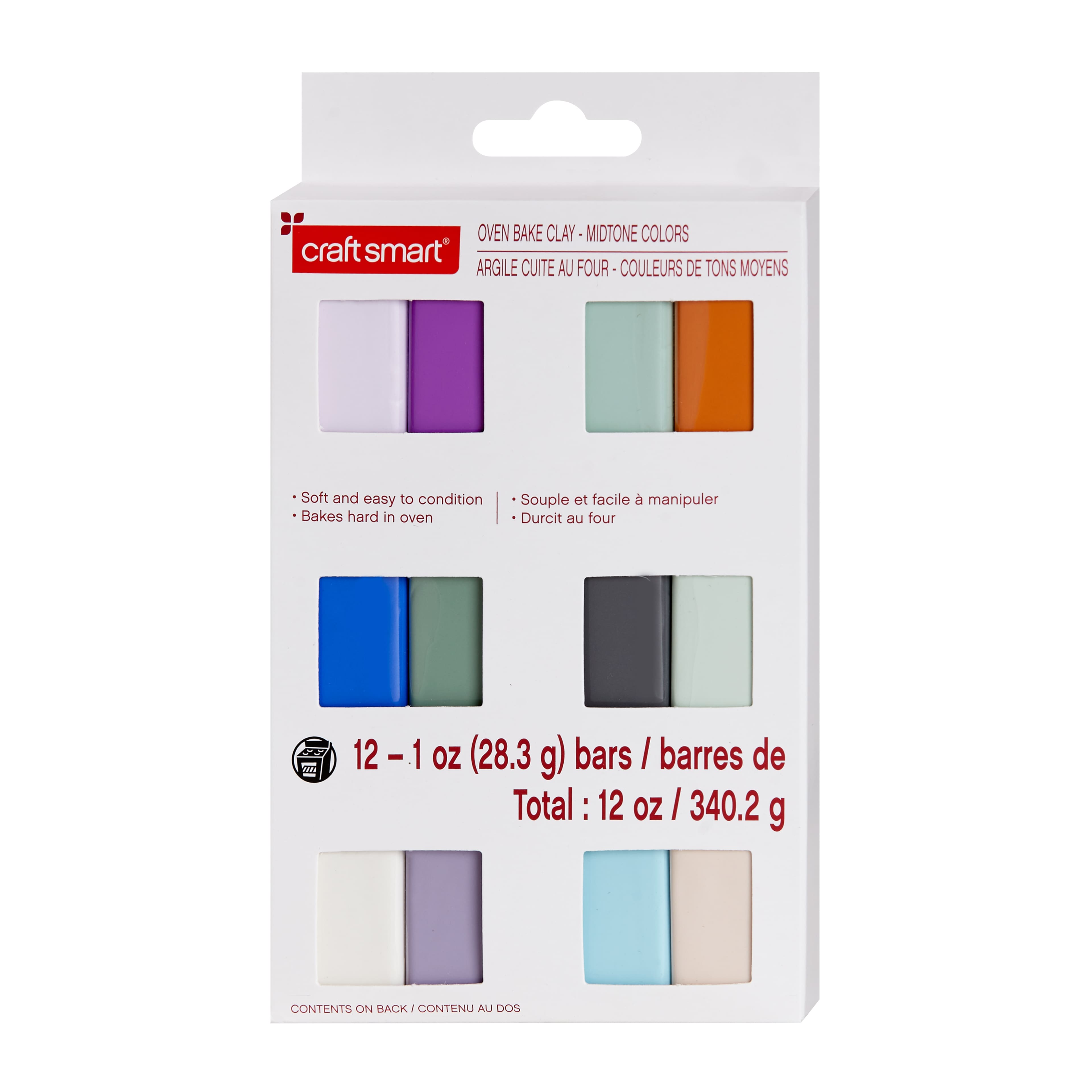 6 Pack: 1oz. Midtone Colors Oven-Bake Clay Pack by Craft Smart®