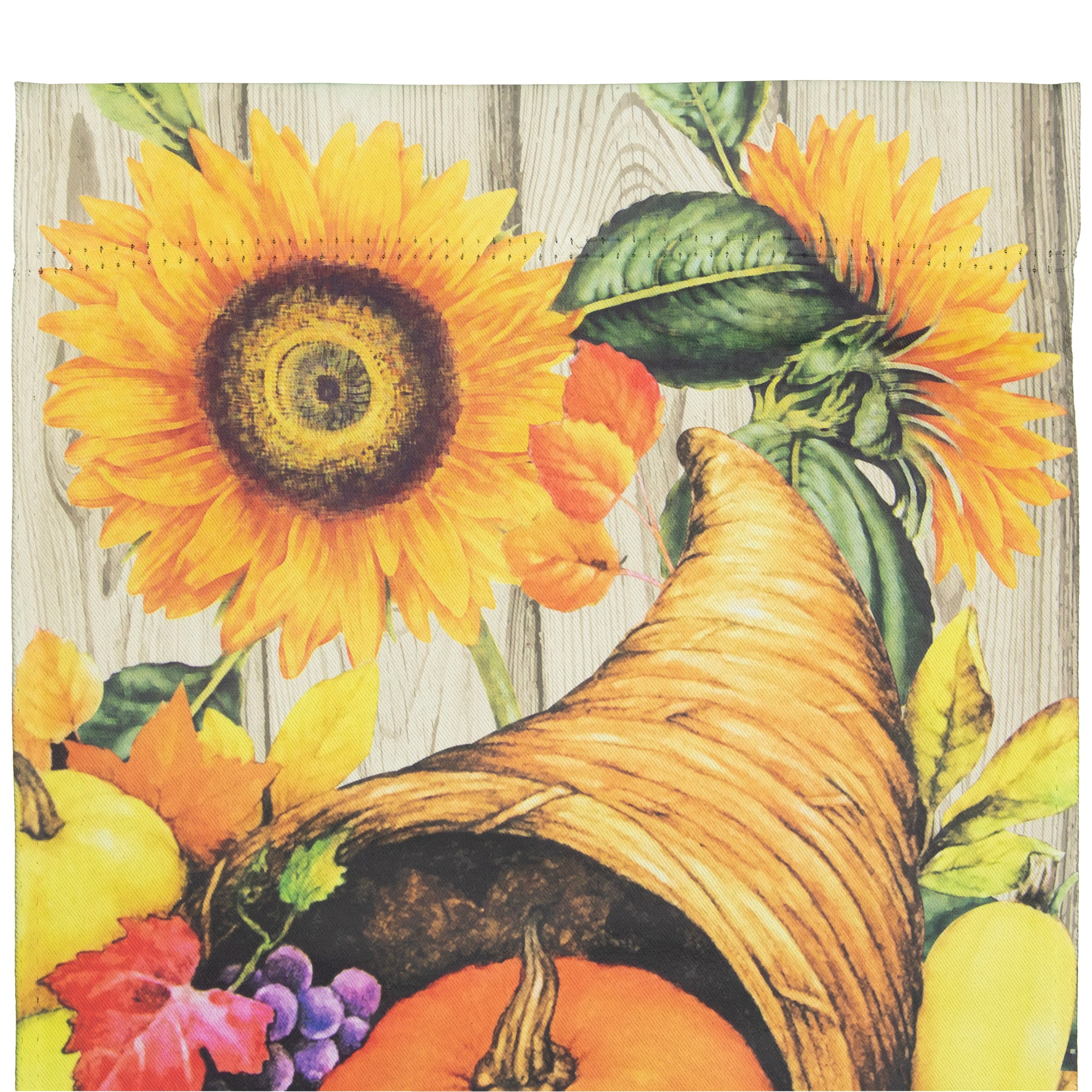 40" Cornucopia & Flowers Autumn Harvest Garden Flag