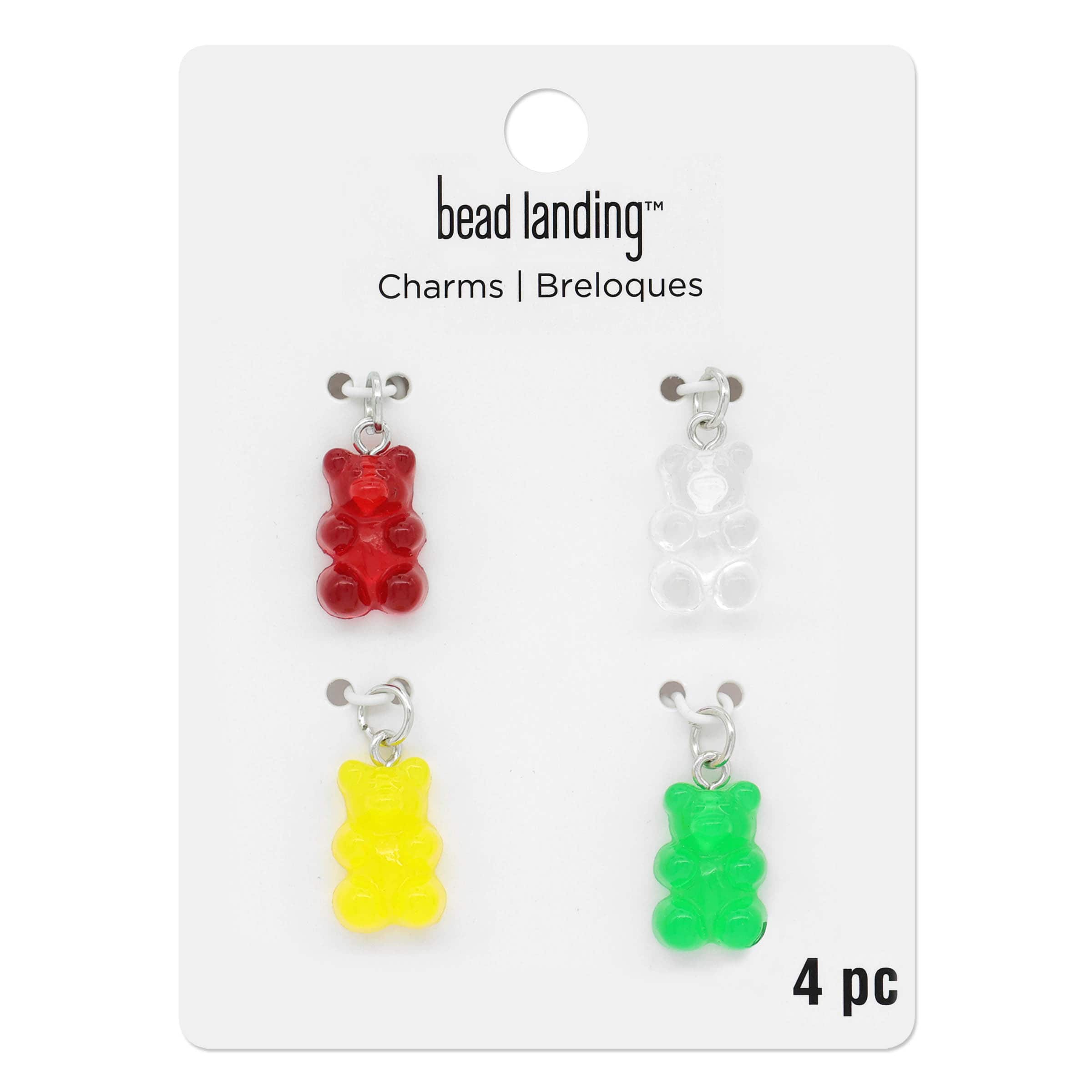12 Pack: Silver & Gold Metal Gummy Bear Charms by Bead Landing