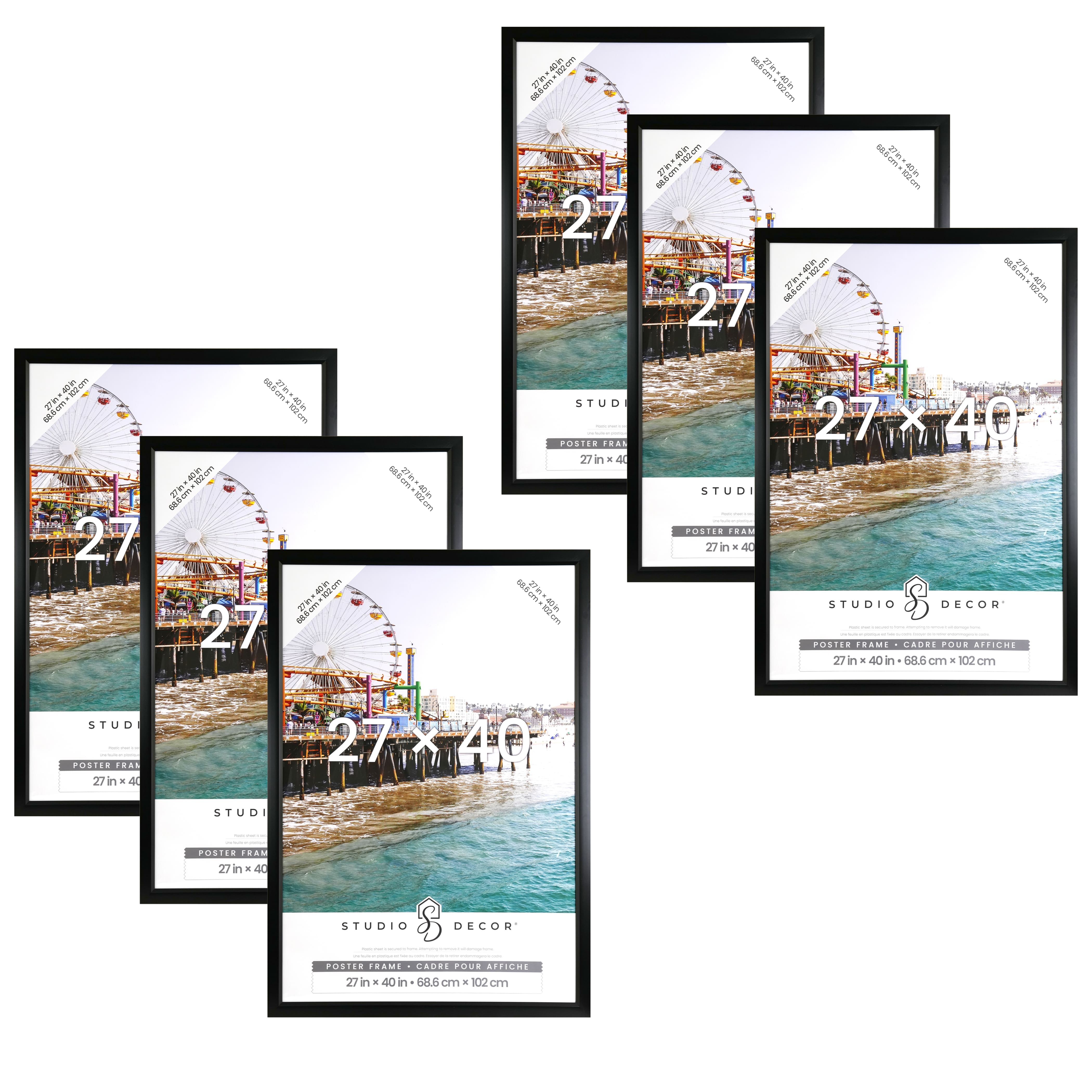 6 Pack: Black Poster Frame by Studio Décor®