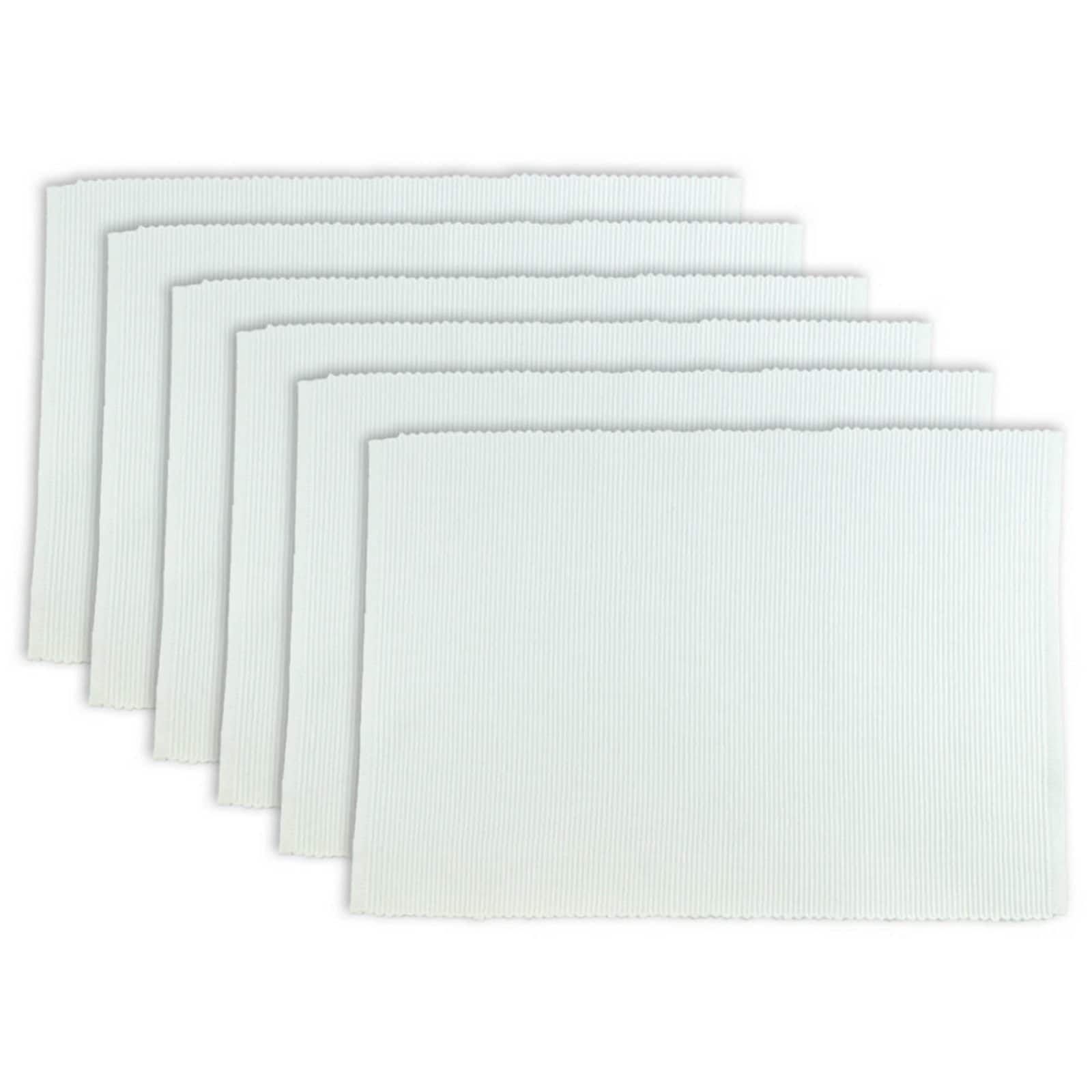 DII® White Ribbed Placemats, 6ct. | Michaels