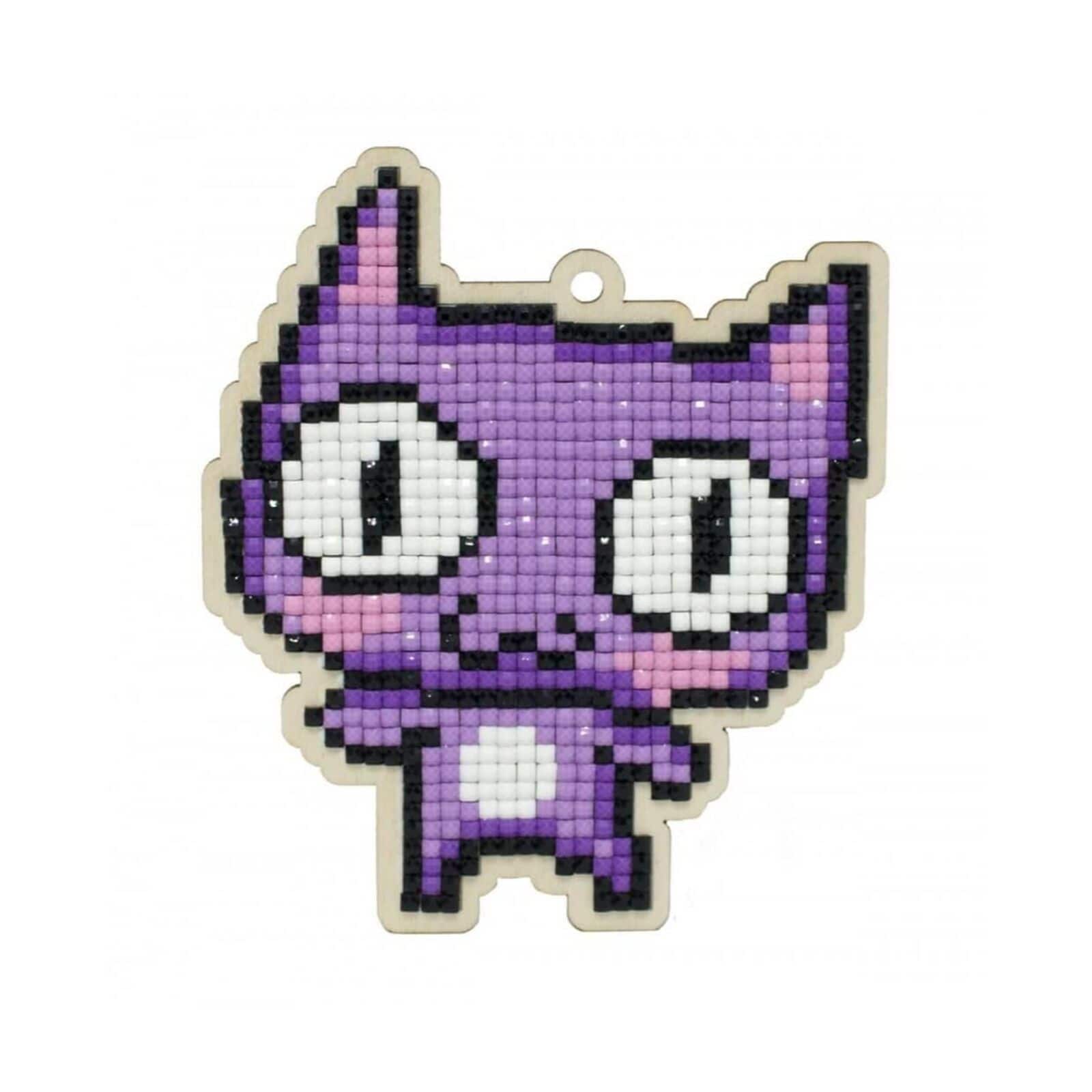 Wizardi Diamond Painting Kit Purple Cat