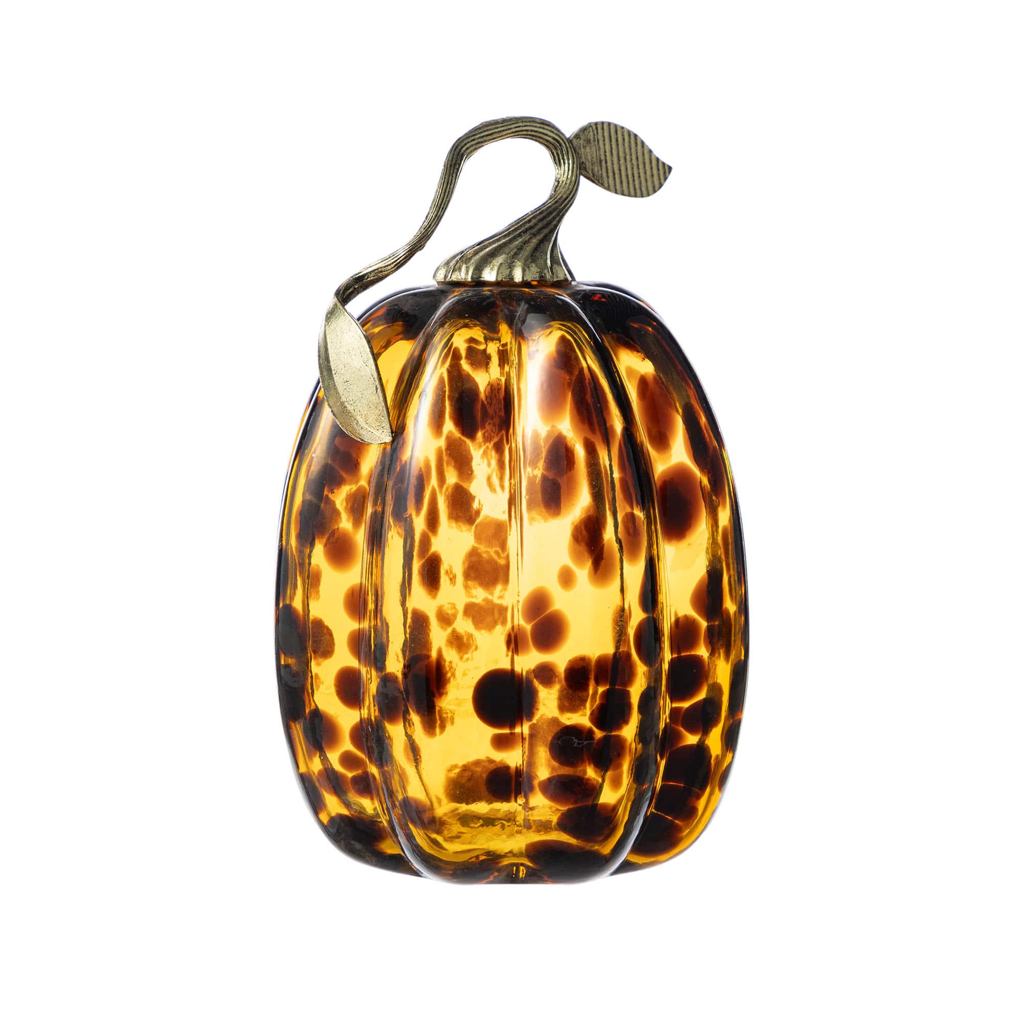 Glitzhome® Amber Dots Glass Pumpkin | Michaels