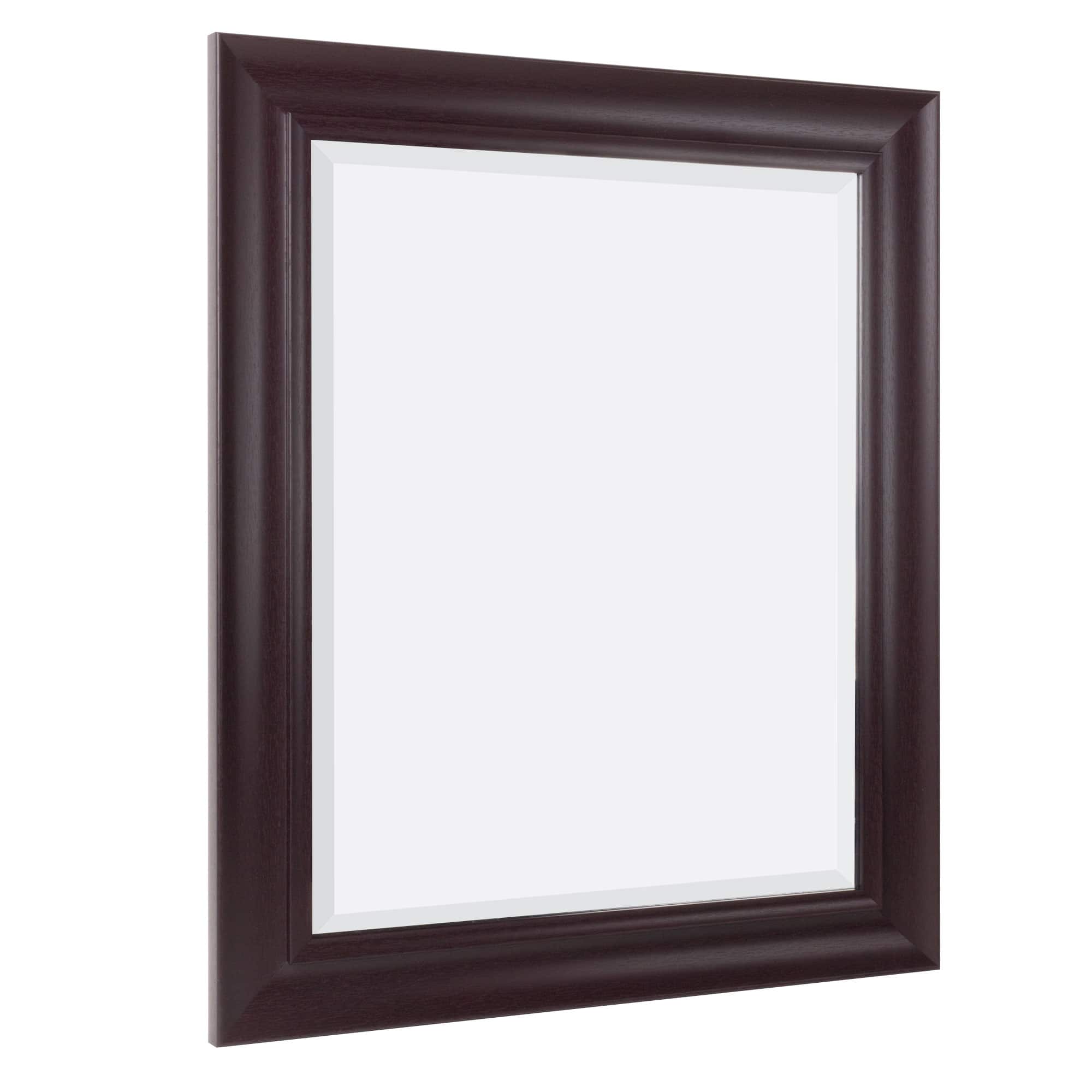 Head West 30" Espresso Framed Wall Vanity Mirror