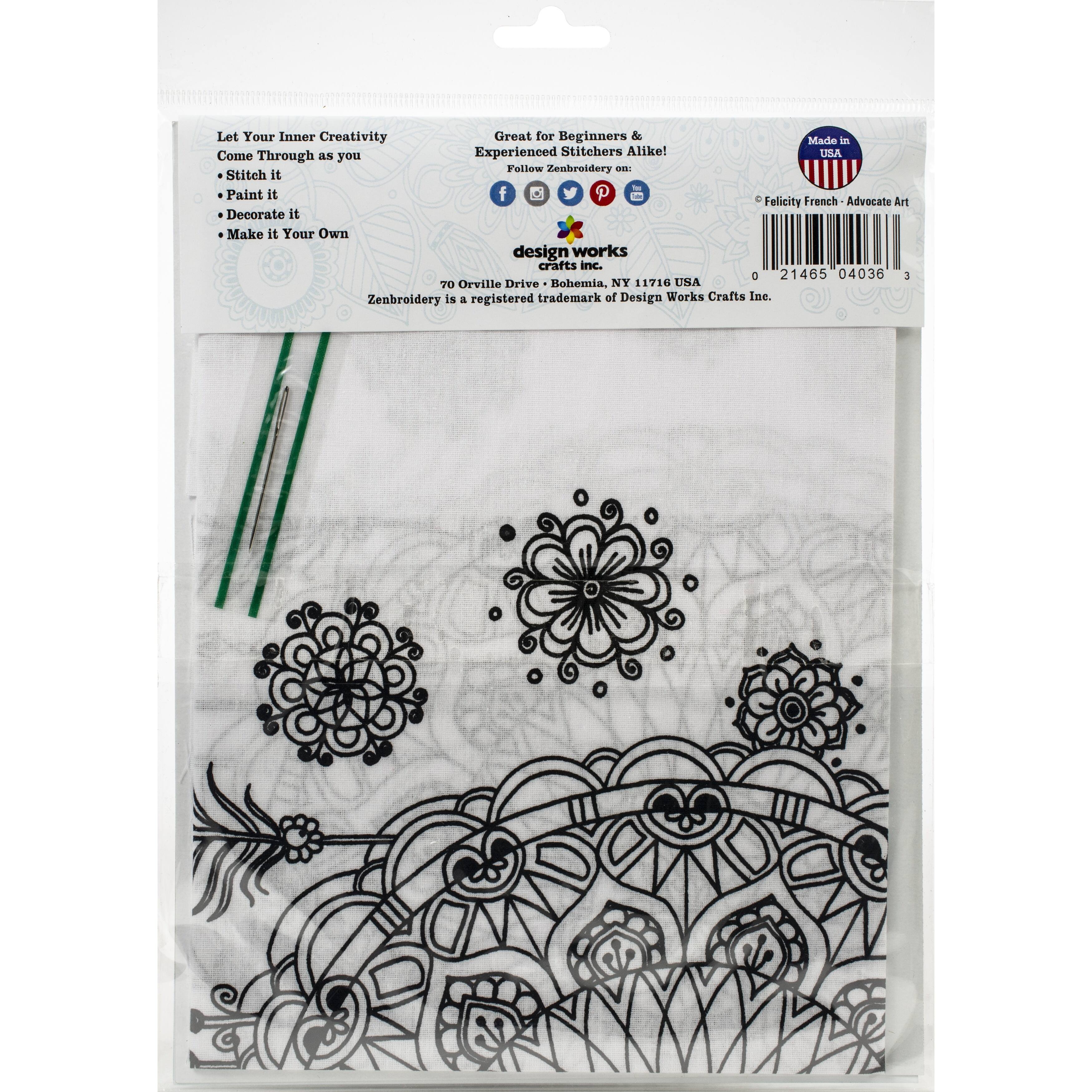 Design Works™ Zenbroidery Trendy Dream Catcher Stamped Embroidery Kit