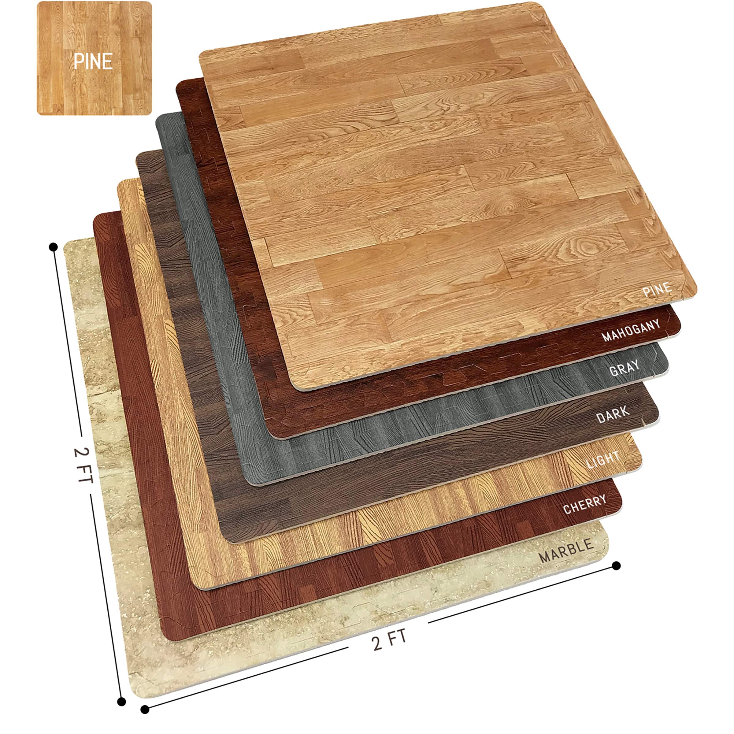 Sorbus 24" Interlocking Floor Tile Mats, 12ct.