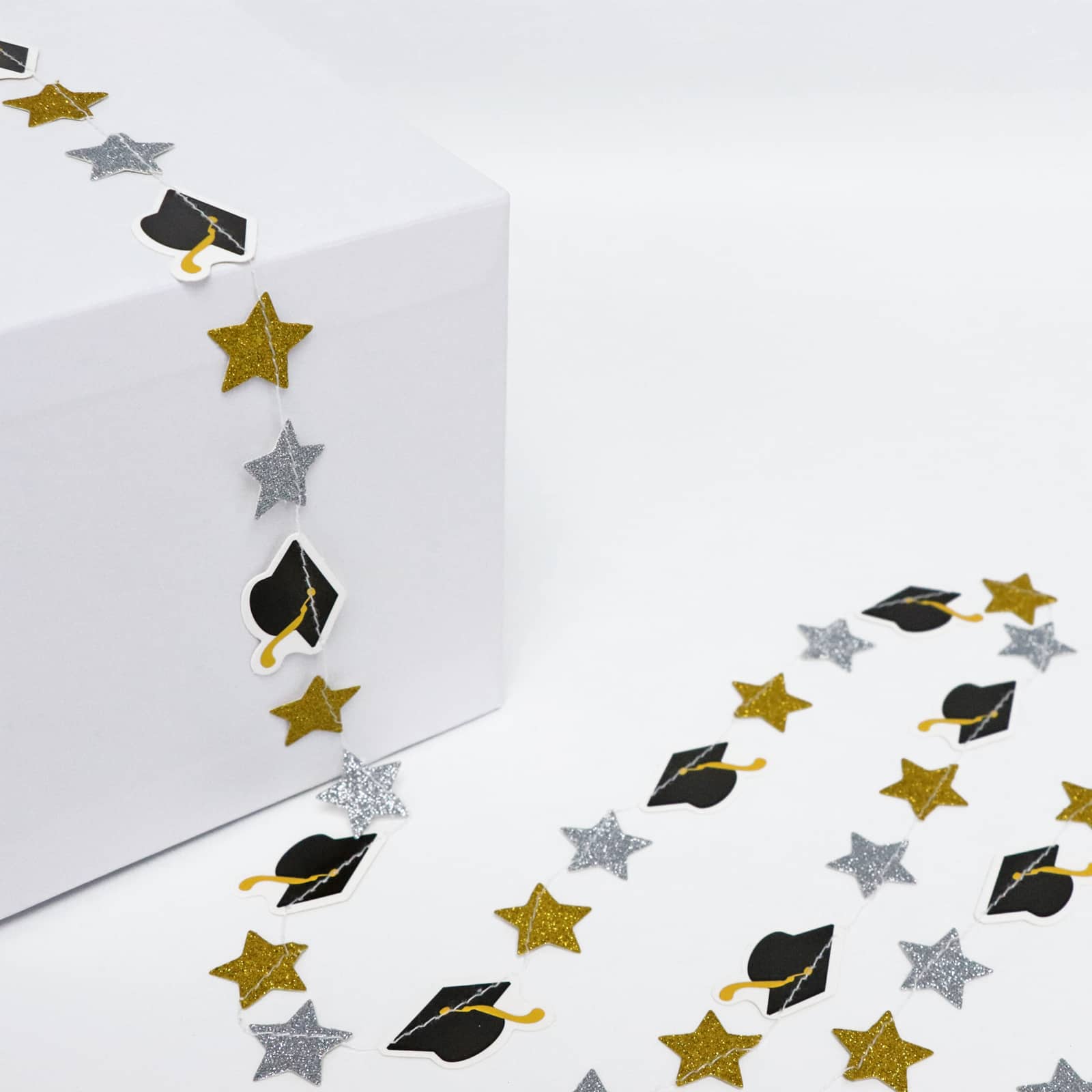 Graduation 3yd. Cap &#x26; Stars Paper Garland by Recollections&#x2122;