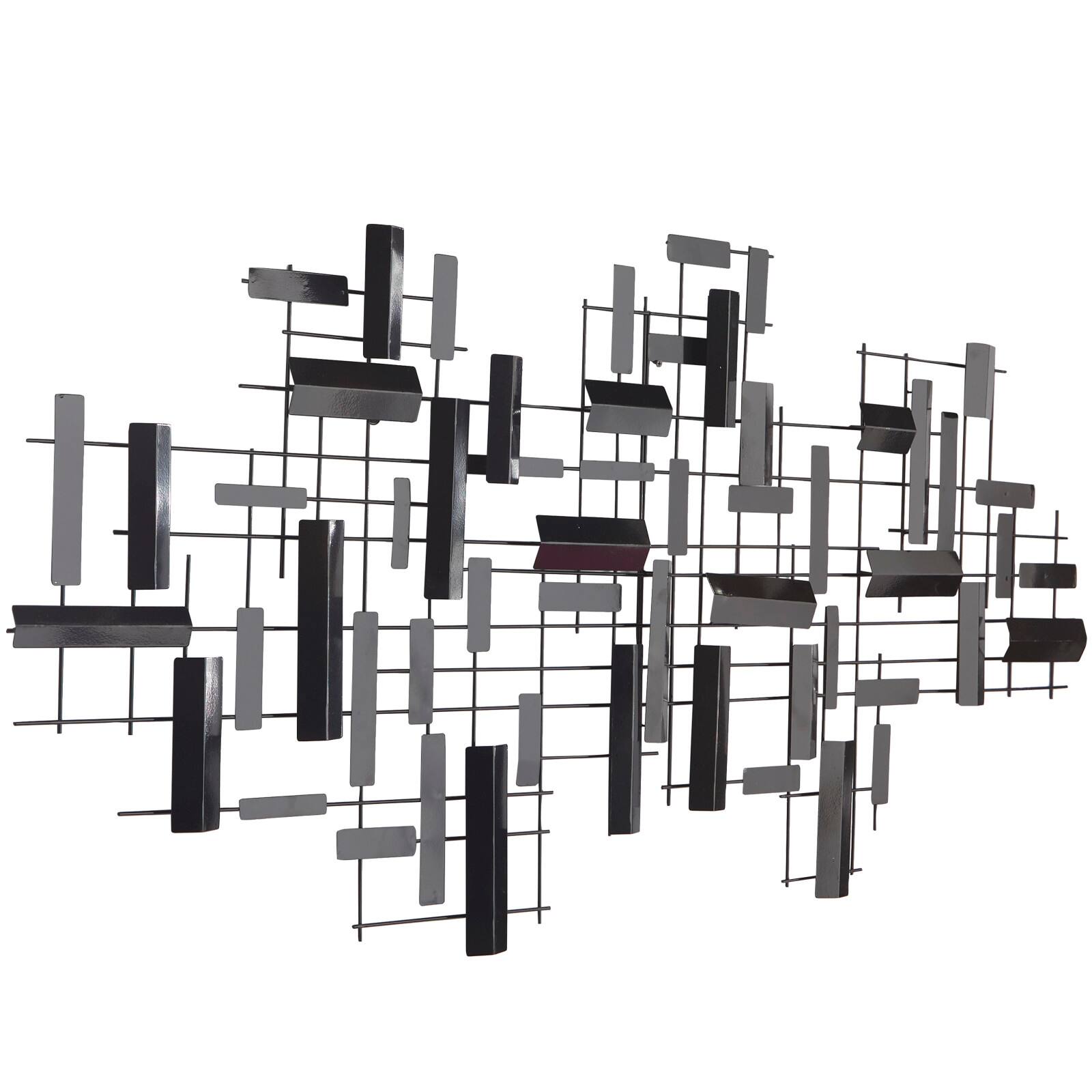 CosmoLiving by Cosmopolitan 60" Metal 3D Stripes Geometric Wall Décor