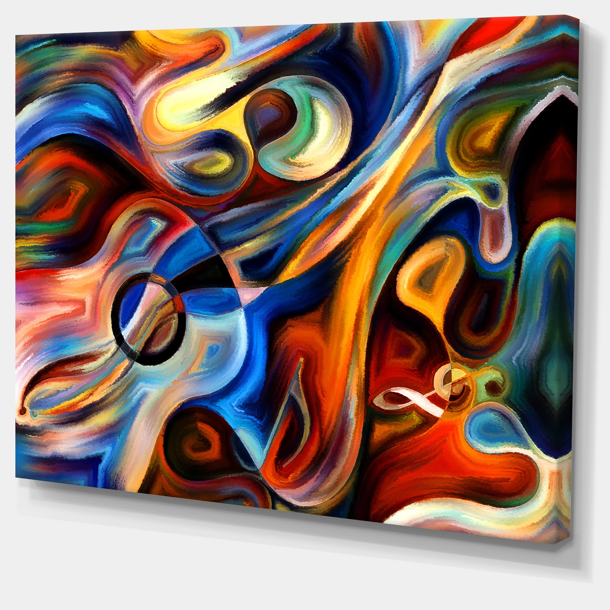 Designart - Abstract Music and Rhythm - Abstract Canvas Art Print