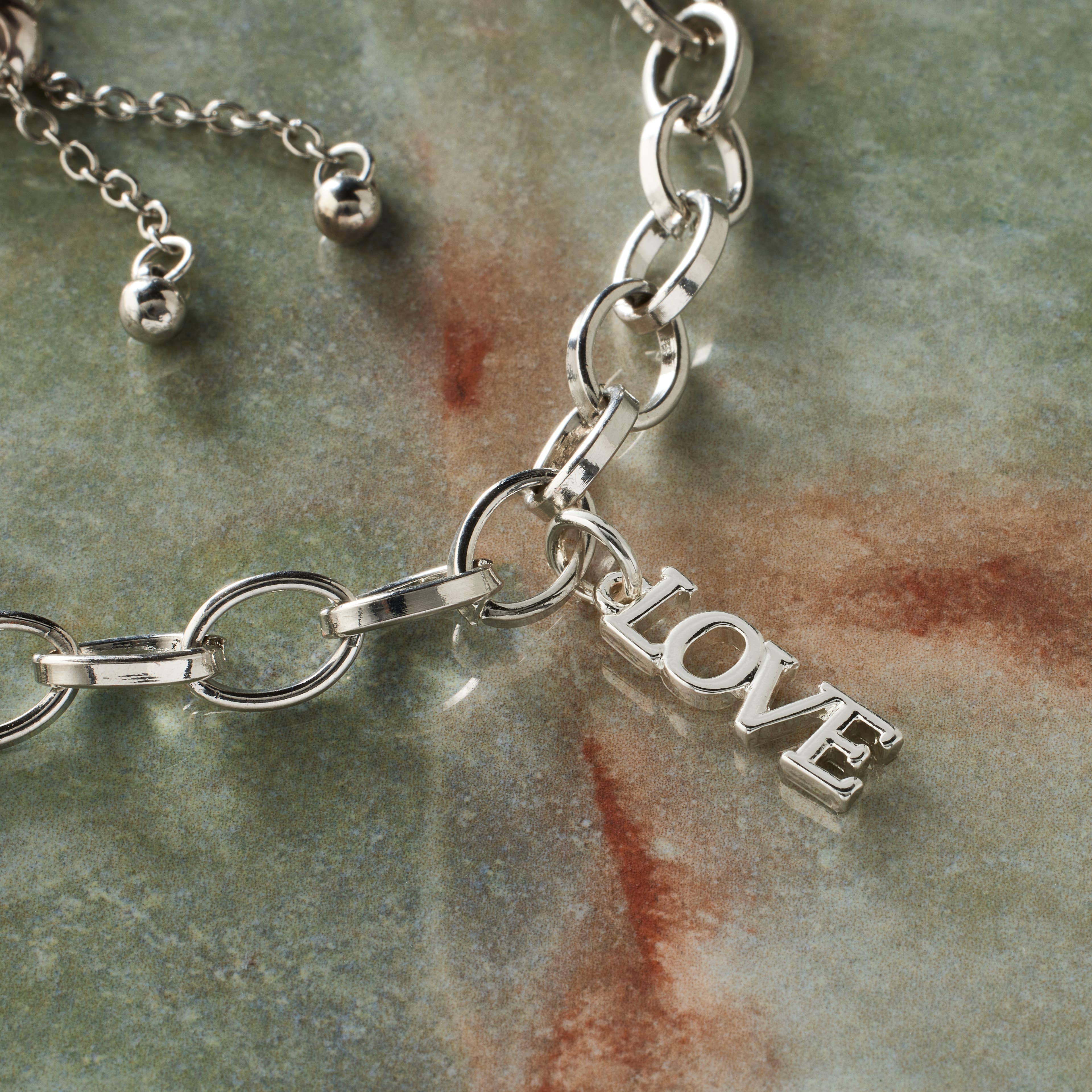 12 Pack: Silver Plated Love Charm by Bead Landing™