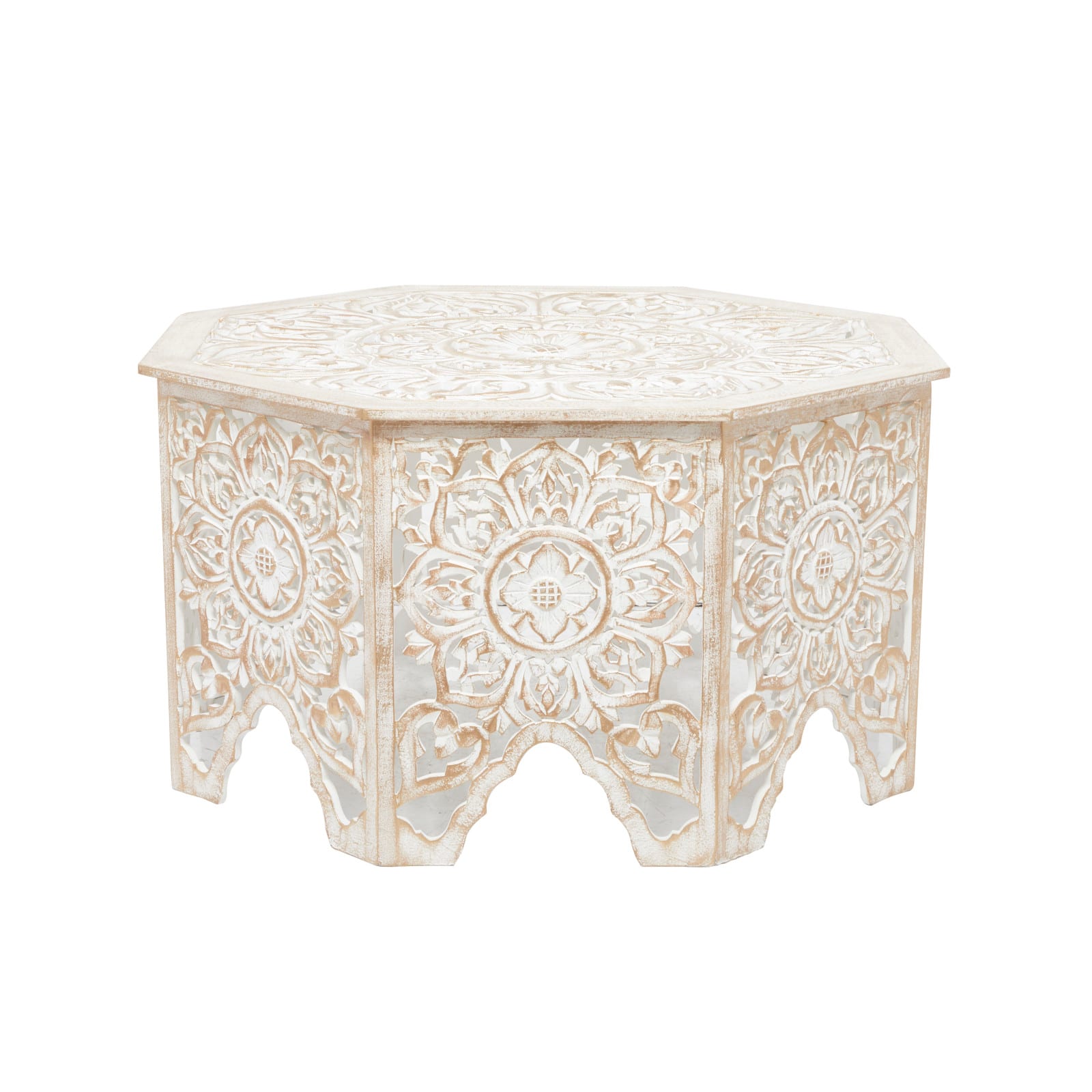 White Pine Country Cottage Coffee Table, 18 x 33 x 33 By Ivory And Iris