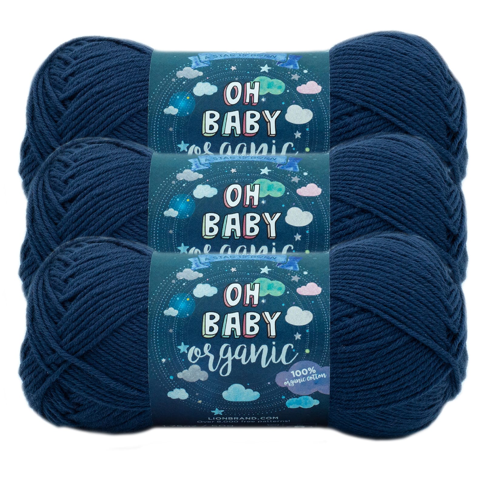 (3 Pack) Lion Brand Yarn 173-106 Oh Baby Yarn, Turquoise